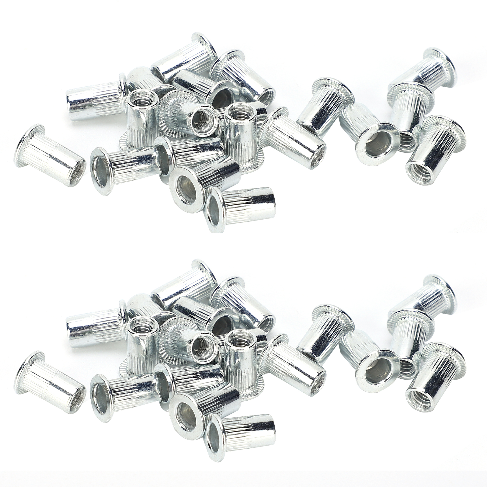 Satz Mit 2 Offenen Nietmuttern, Hohlgewindeeinsatz, Befestigungsmaterial, Industriebedarf M4x20