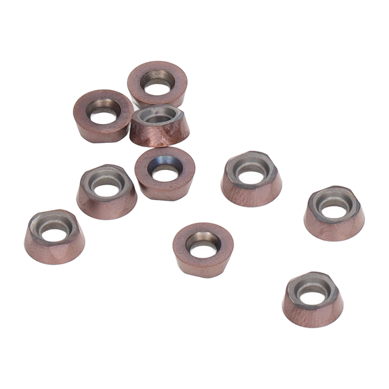 Satz Mit 10 Hartmetall-dreheinsätzen Für Cnc-fräsen Und -drehen (rpmw08t2moe-p)