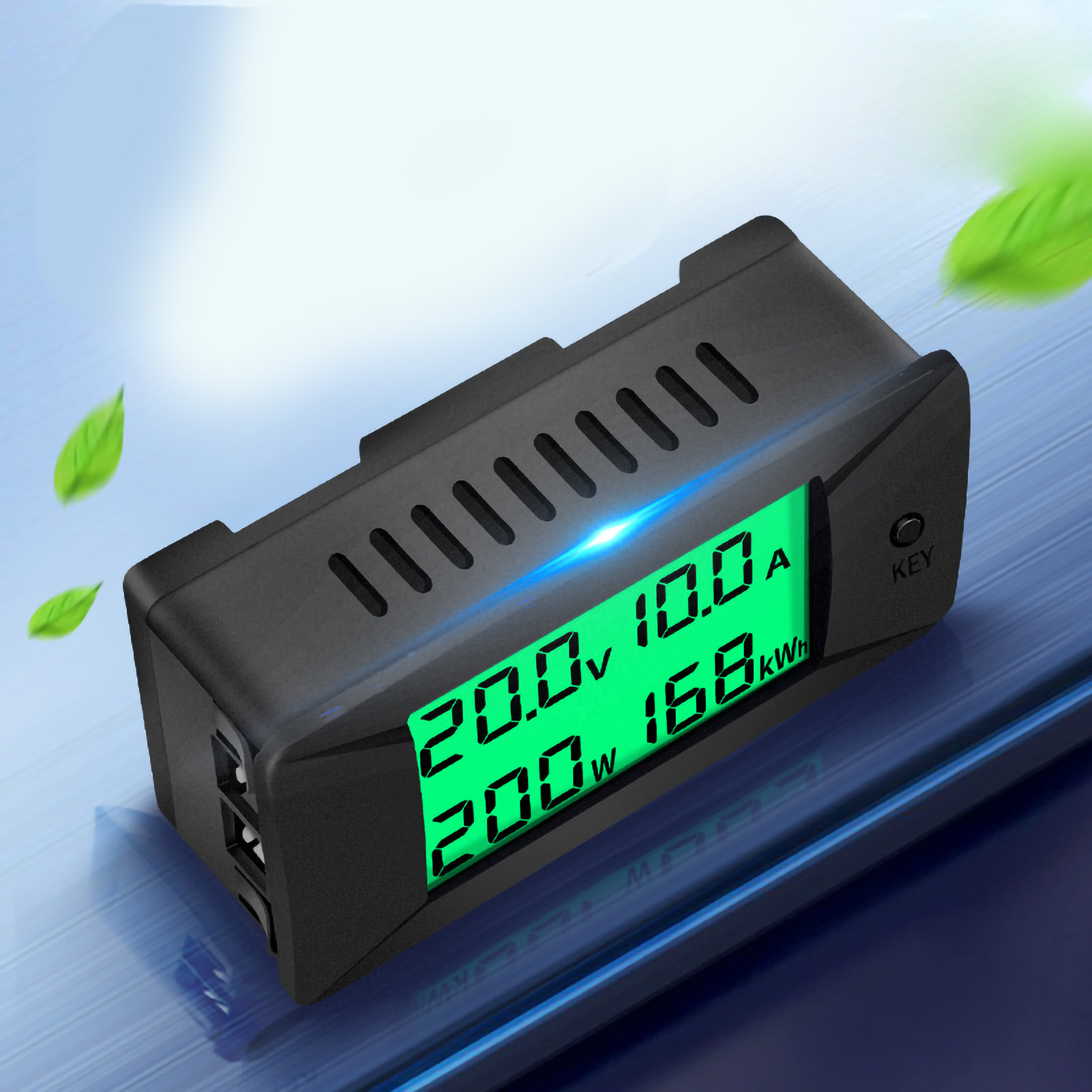 Digitales Voltmeter-amperemeter Mit Dc-anzeige, 0-300 V, 50 A, Messgerät Für Den Energieverbrauch.
