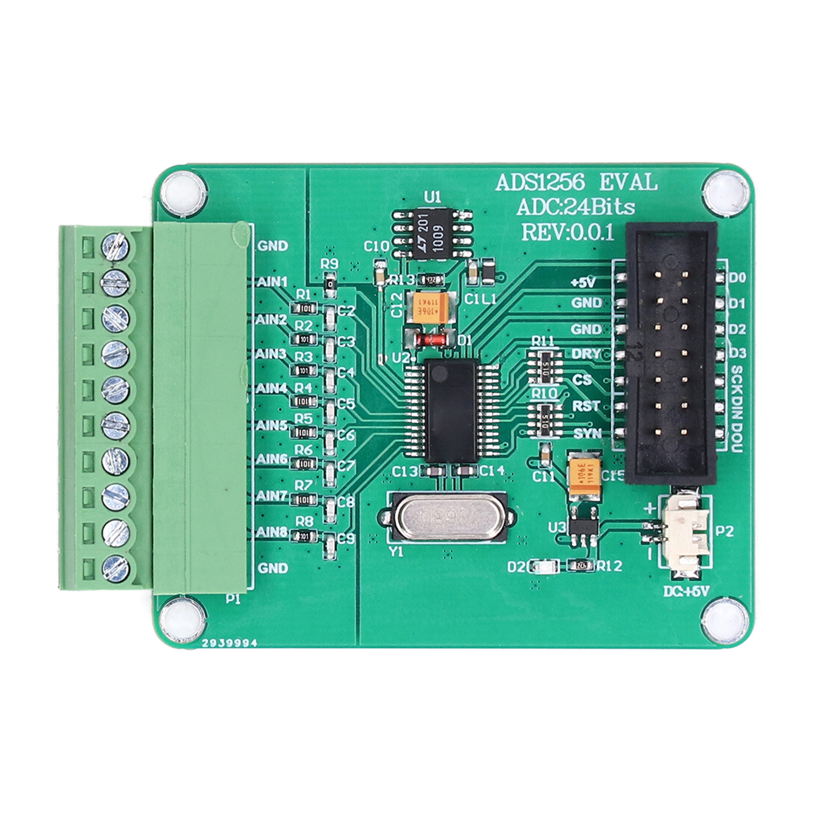 Ads1256 24-bit 8-kanal Hochpräzisions-datenerfassungsmodul Datenerfassungskarte