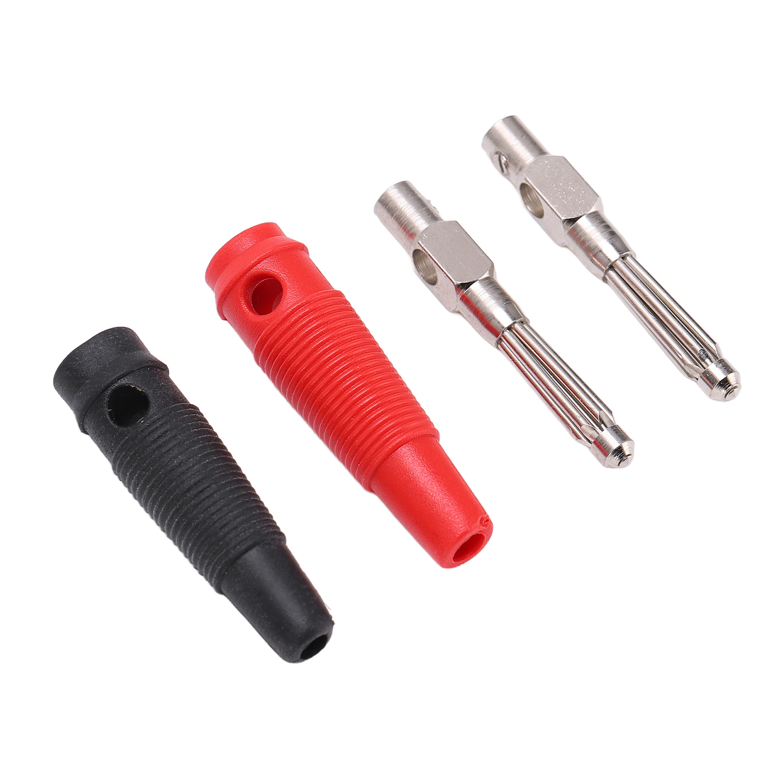 Packung Mit 10 Stapelbaren 4-mm-7-pin-bananensteckern, 32 A 1000 V, Schwarz Und Rot, Mit Flexibler Hülle, Zum Aufschrauben, Für Lautsprecher