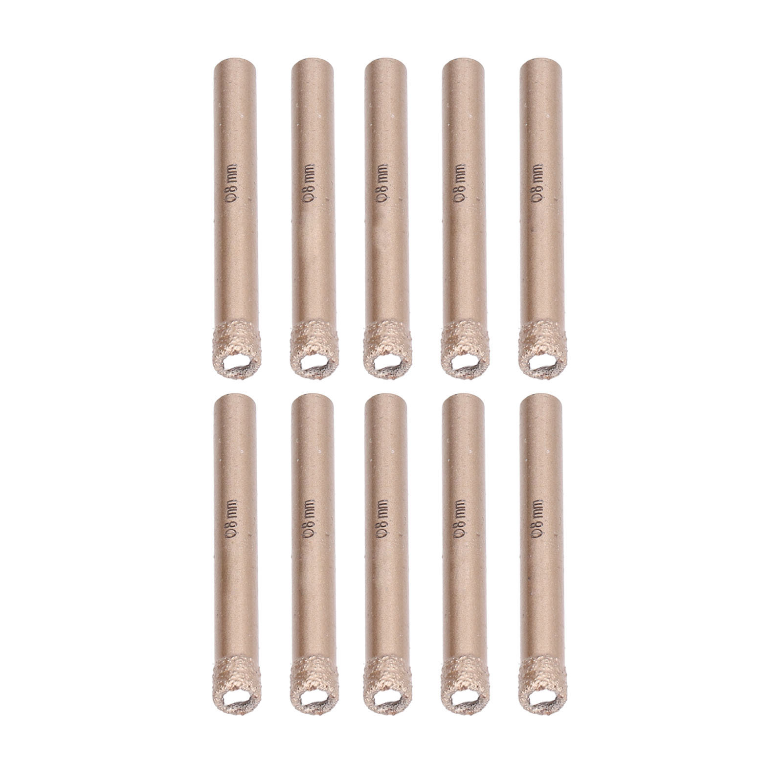 Set Mit 10 8-mm-diamantbohrern Mit Rundem Schaft Für Fliesen, Marmor Und Stein, Perfekt Zum Bohren Von Löchern.