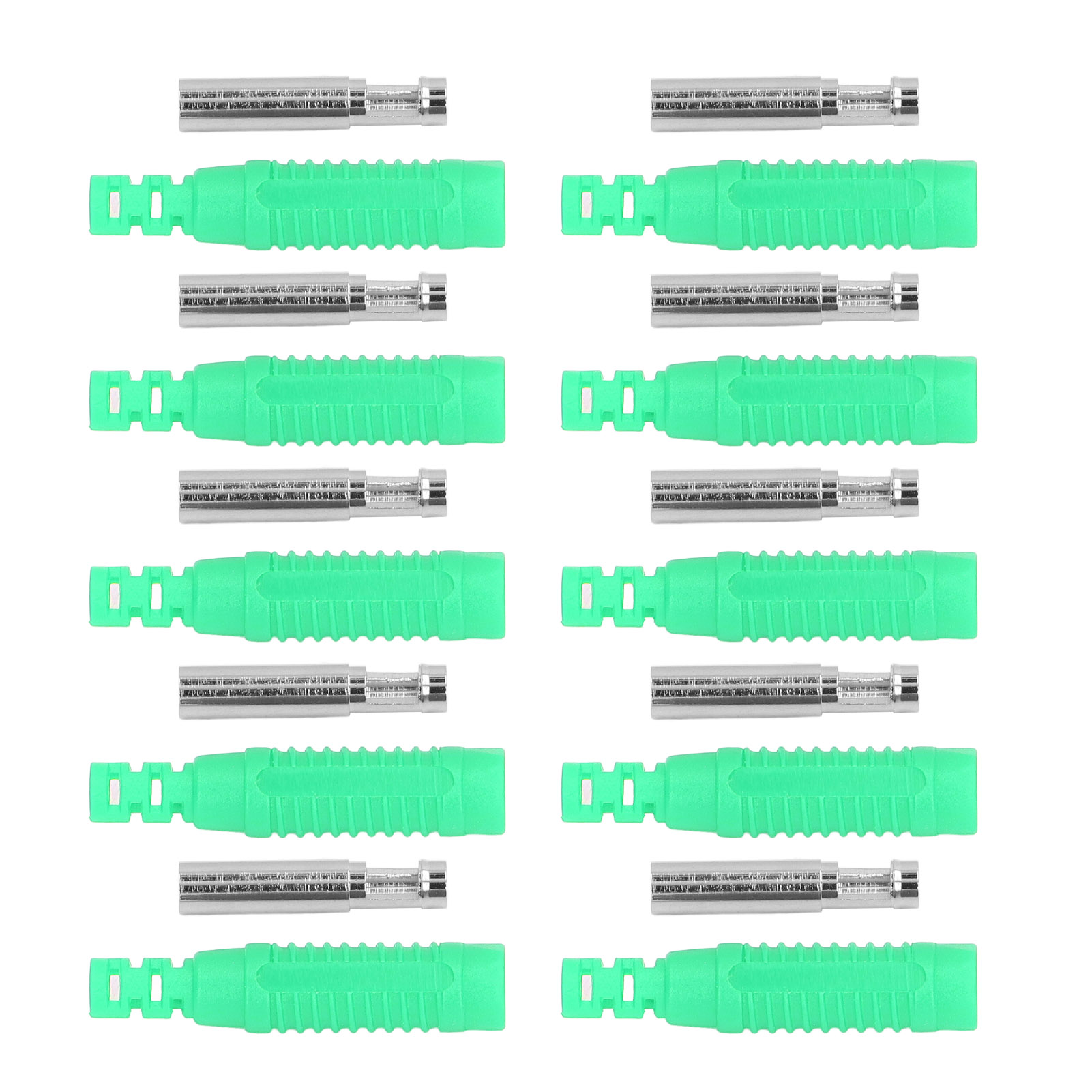 Packung Mit 10 Messing-bananensteckern (weiblich), Pa-buchse, Mit Isolierrohr, J.10031 Grüner Steckverbinder