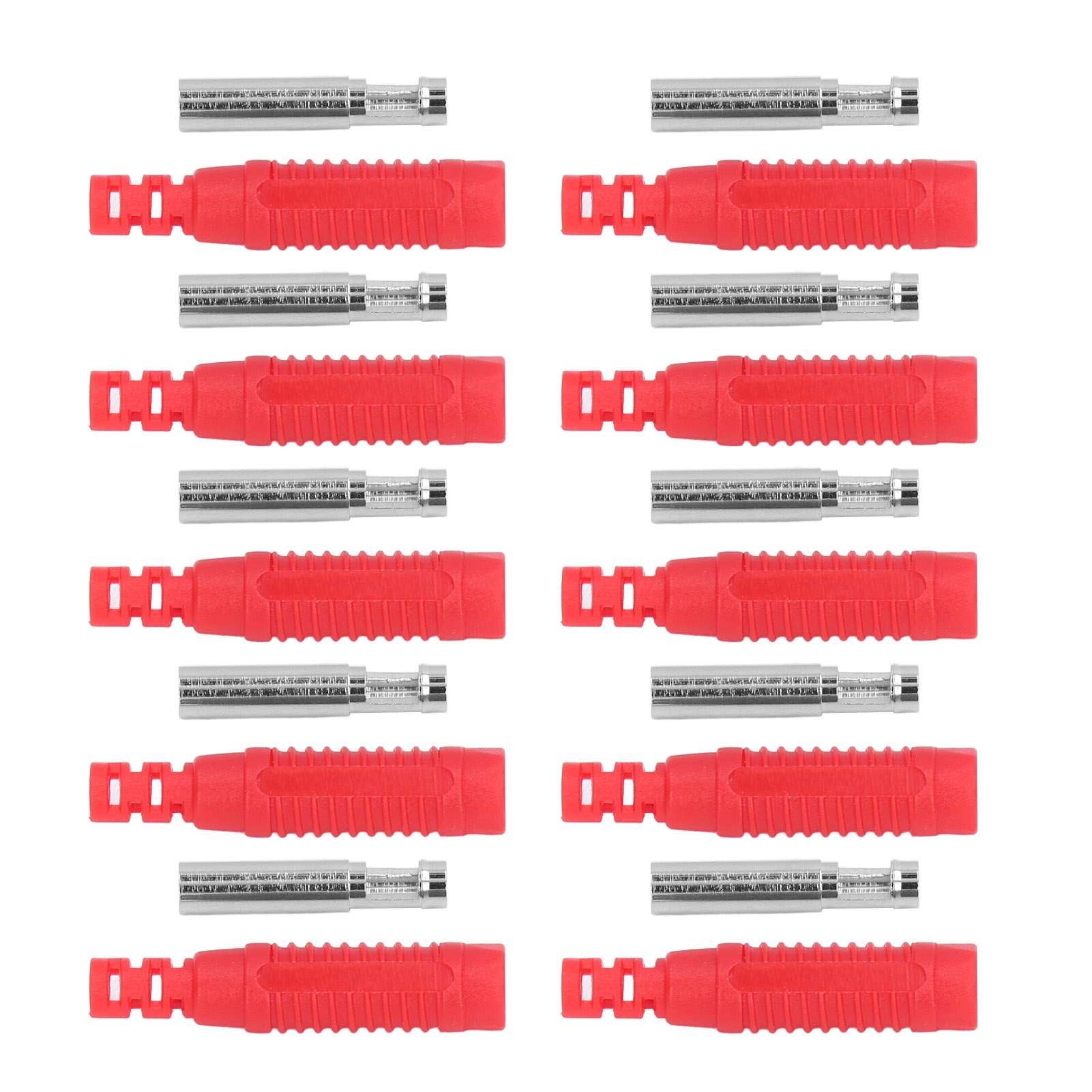 Packung Mit 10 Messing-bananensteckern (weiblich), Pa-buchse, Mit Isolierhülse, J.10031 Roter Steckverbinder