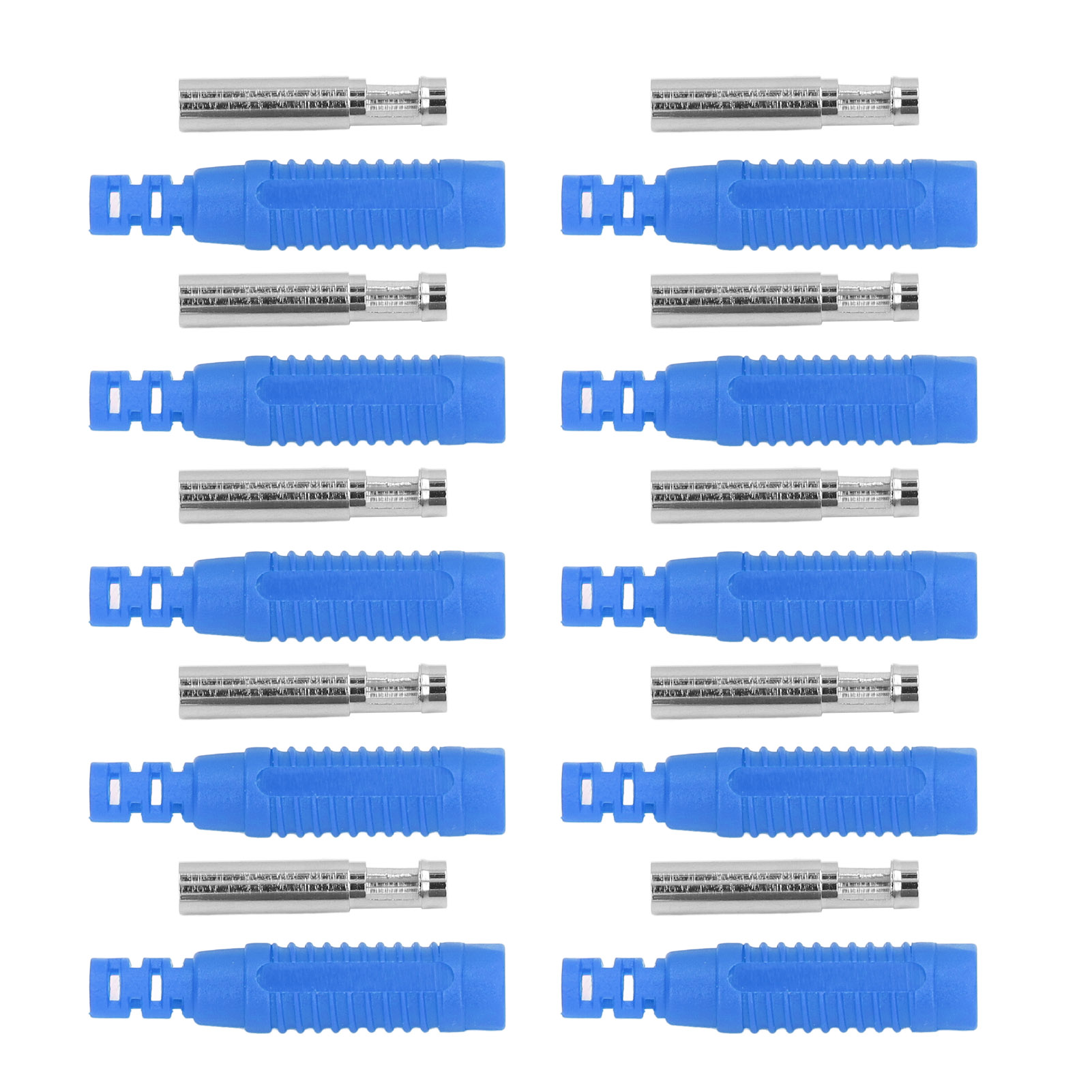 Packung Mit 10 Messing-bananensteckern (weiblich), Pa-buchse, Mit Isolierrohr, J.10031 Steckverbinder (blau)