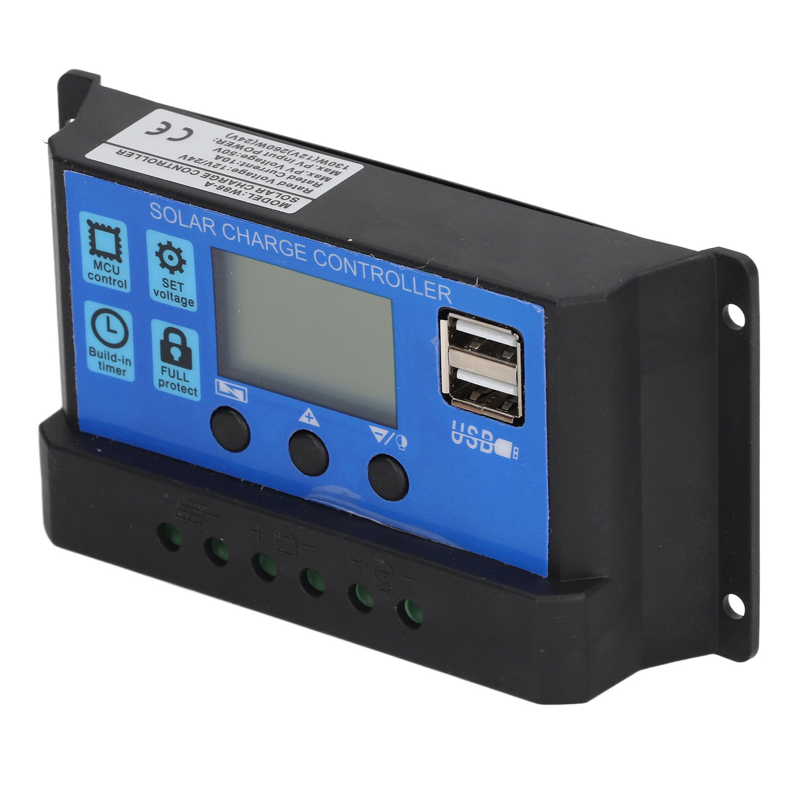 Solarladeregler Mit Lcd-bildschirm, Pwm-steuerung, 10 A, 12 V/24 V, Automatische Leistungserkennung