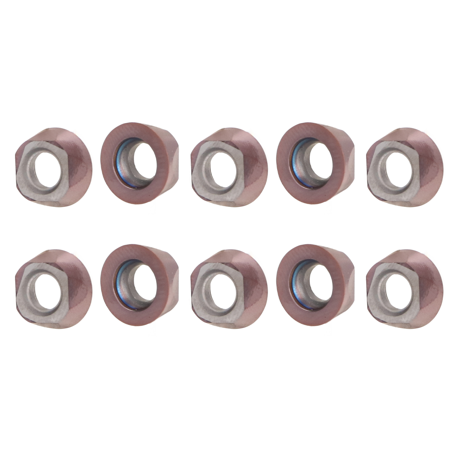 10 Runde Hartmetall-schneideinsätze Für Diy-cnc-drehmaschinen, Holzdrechseln, Bronze-hartmetallbeschichtung (rpmt1204moe-tt)