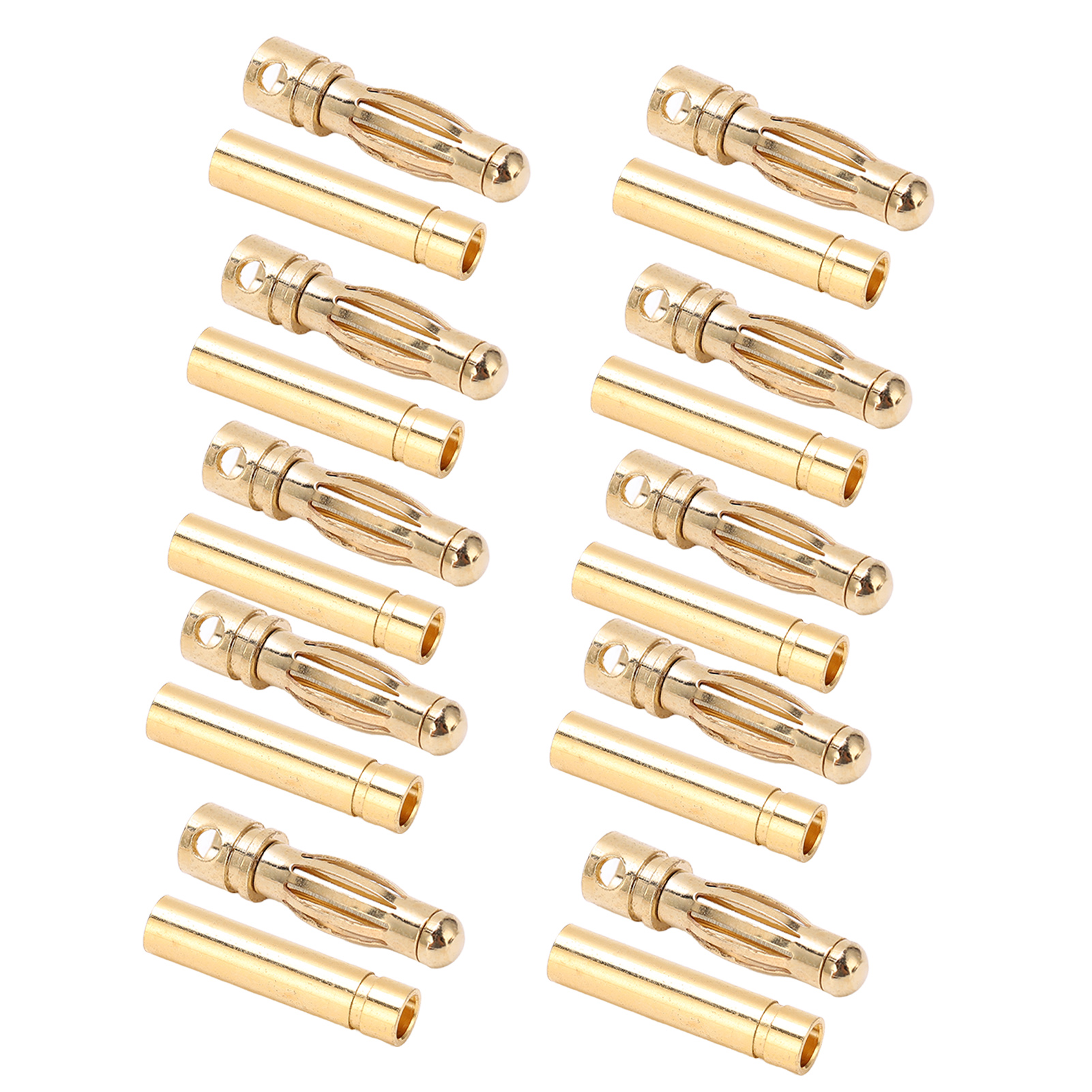 10 Paar Vergoldete 4,0-mm-bananenstecker (männlich Und Weiblich) Für Lipo-akkus, Regler Und Rc-motoren