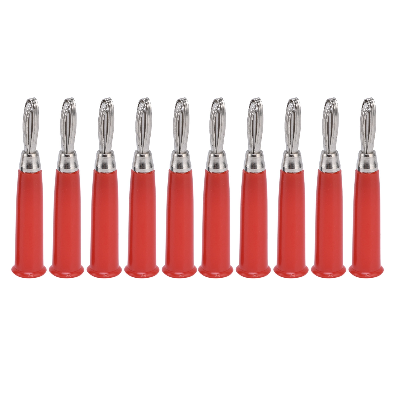 Set Mit 20 4-mm-bananensteckern Mit Kupferkontakten Für Frequenzweichenkabel, Kompatibel Mit Lautsprechern (rot).