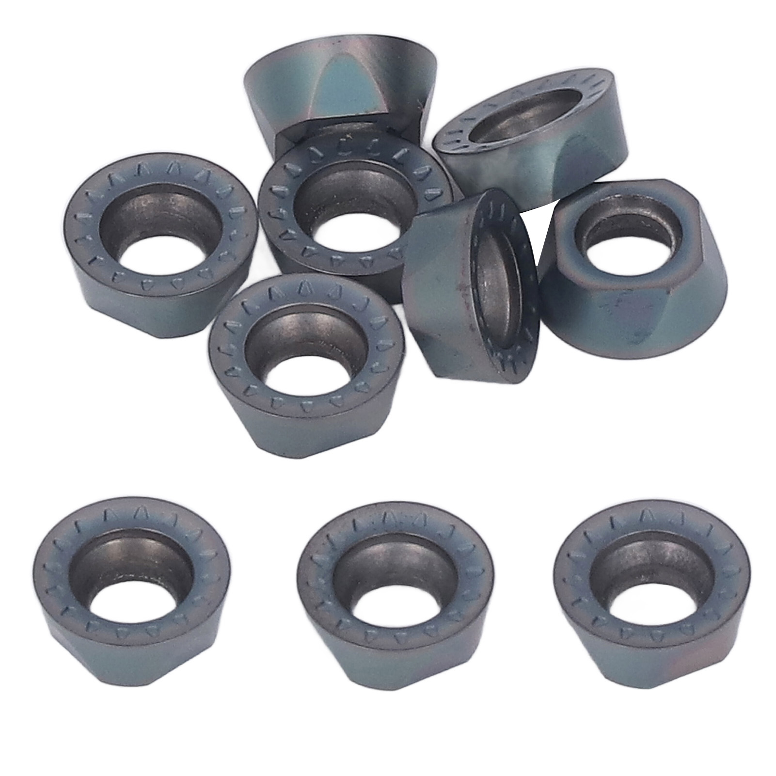 10 Hartmetall-dreheinsätze, Beschichtete Rundklinge, Zum Fräsen Von Holz Und Metall, Werkzeughalter Für Cnc-drehmaschine