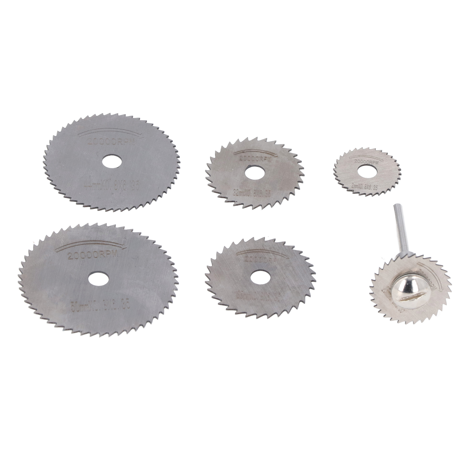 Set Mit 8 Miniatur-hss-kreissägescheiben Für Dünne Metalle, Kunststoffe, Holz Und Legierungen.