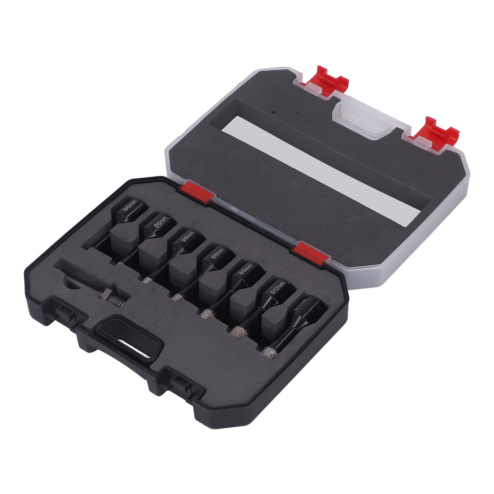 Set Aus 7 Gelöteten Diamantbohrern Von 6 Bis 14 Mm M14 Mit Schaft Für Keramik, Marmor Und Granit (schwarz).