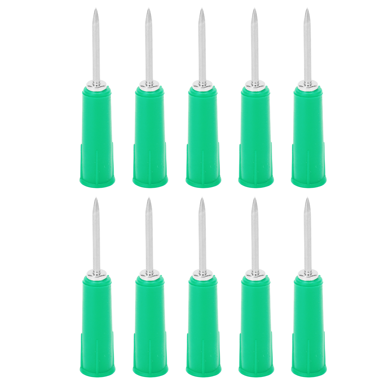 10er-packung Bananenstecker-durchstoßspitzen, Pvc-optik, 2 Mm (0,08 Zoll) Auf 4 Mm (0,16 Zoll) Umrechnung, Isolierte Stifte Für Multimeter, Grün