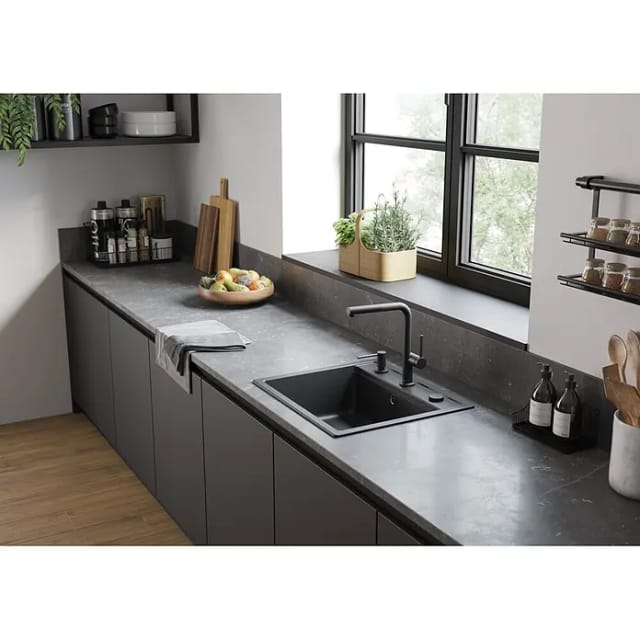 Hansgrohe - Zubehör - Spülmittelspender A41, 500 ml, schwarz matt 40438670
