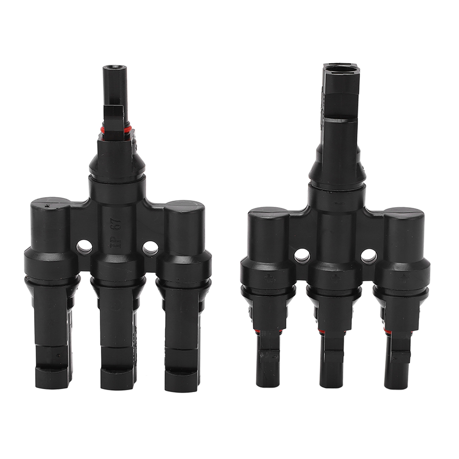 Photovoltaik-steckverbinder (1 Stecker Auf 3 Buchsen Und 1 Buchse Auf 3 Stecker), Nennstrom 50 A, Pv-dc-1500-v-anschluss, Schutzart Ip67