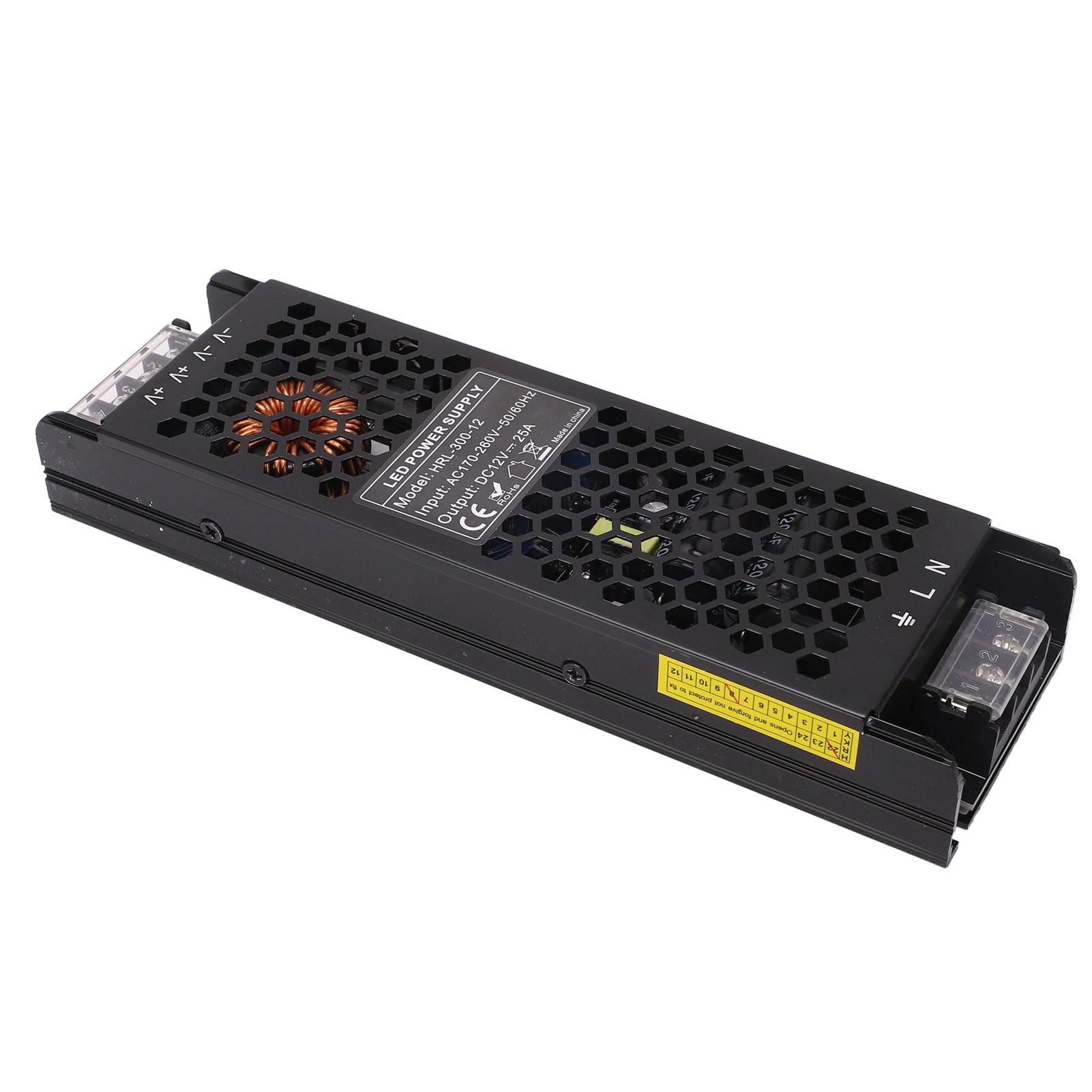 Netzteil Für Led-streifen, 12-v-dc-schaltspannungswandler, Ac-eingang 170–260 V, 300 W Ausgang