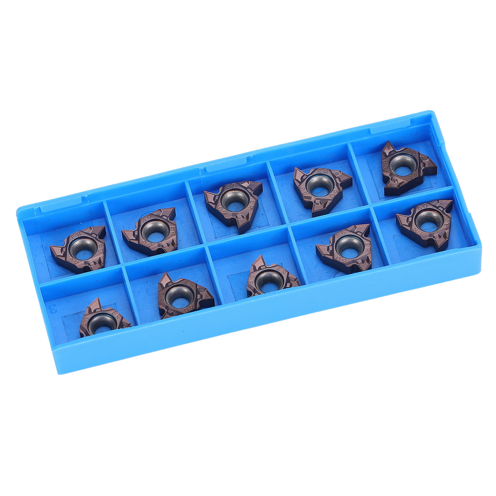 10 Cnc-drehgewindeeinsätze, Indexierbare Hartmetallklinge, Drehwerkzeughalter 16er Ag60 (em598l)