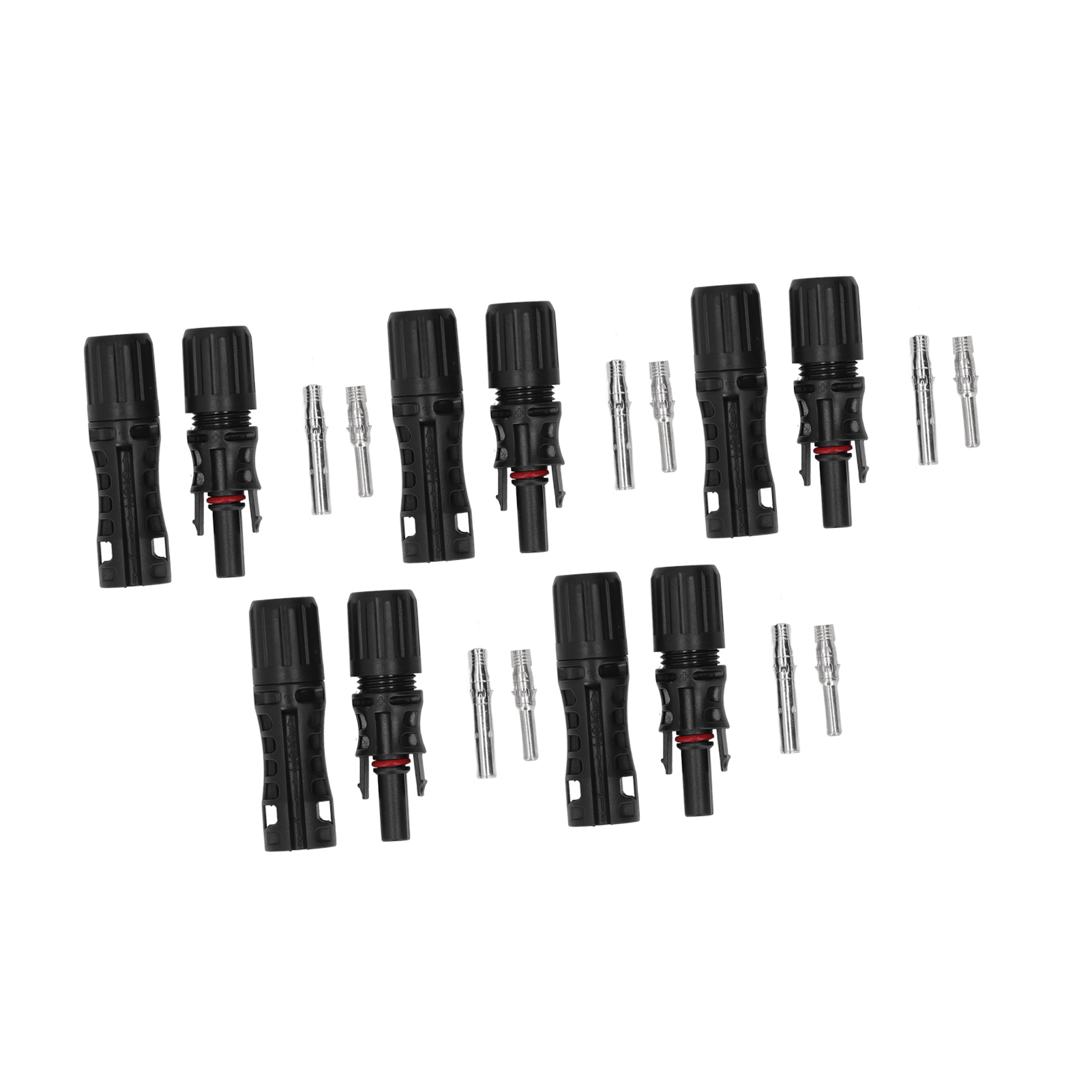 Packung Mit 5 Wasserdichten Und Flammhemmenden Ip67-solarmodul-kabelverbindern, Pc/ppo-gehäuse, Für Photovoltaikkabel, Stecker Und Buchsen, 1500 V