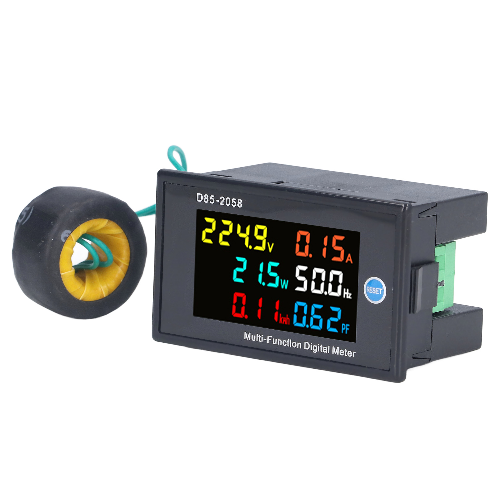 Einphasen-leistungsmonitor Mit Lcd-digitalanzeige, Spannungs- Und Stromprüfer, 40–300 V Wechselstrom