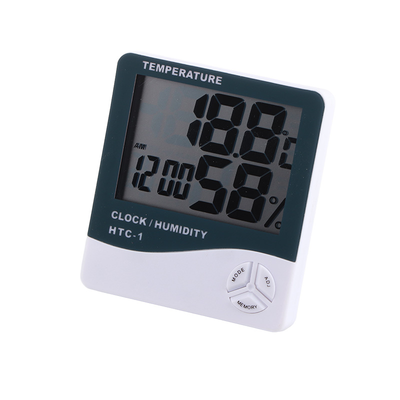 Kunststoff-hygrometer-thermometer, Präzise Messung, Großes Display, Zeitanzeige, Htc-1 Innenhygrometer