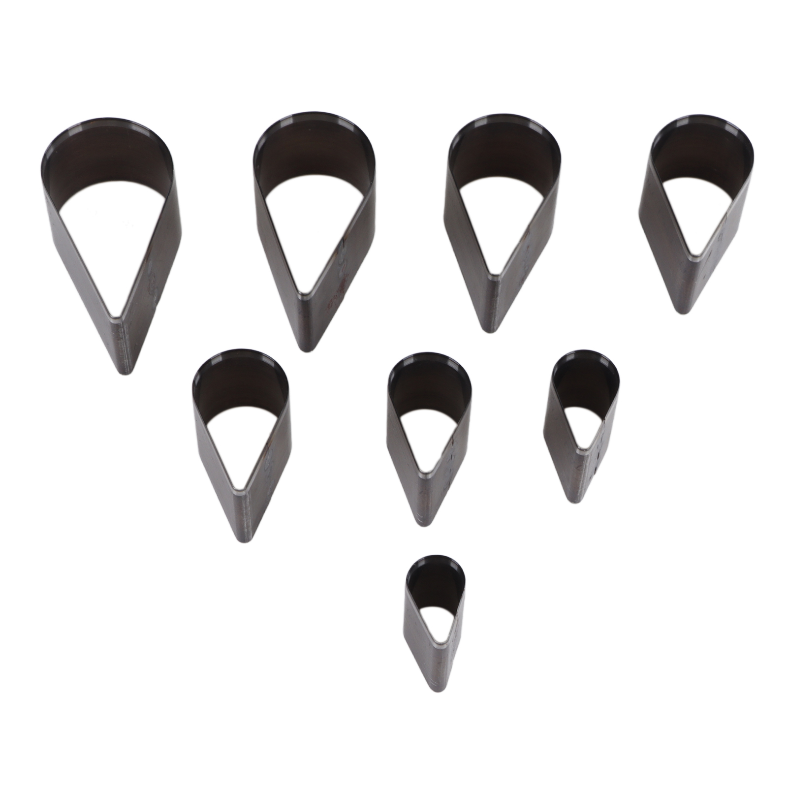 Set Mit 8 Tropfenförmigen Lederschneidstanzen, Handschneidwerkzeuge Aus Legiertem Stahl, Für Kreative Hobbys.