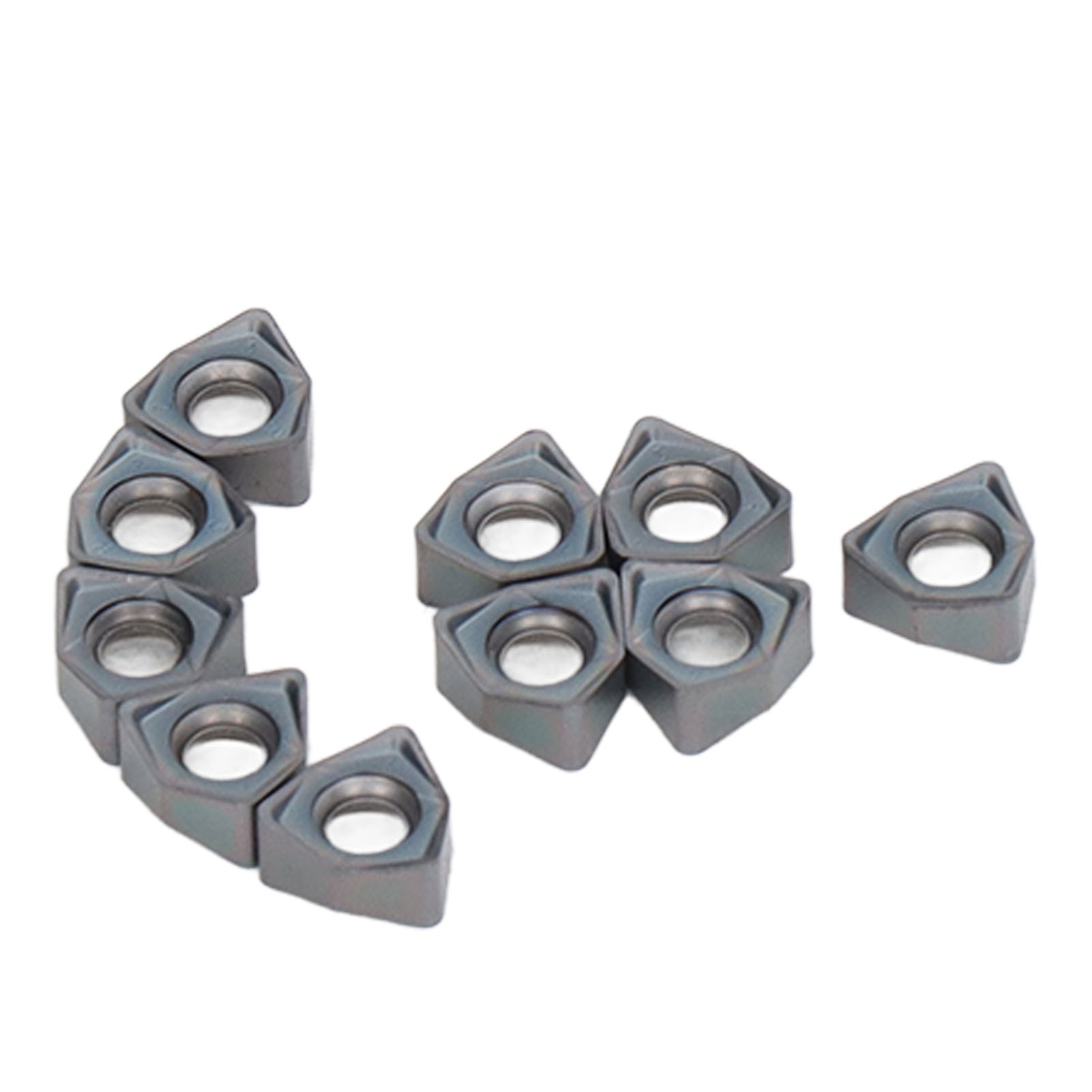 Satz Mit 10 Hartmetall-dreheinsätzen Für Cnc-fräsmaschinen.