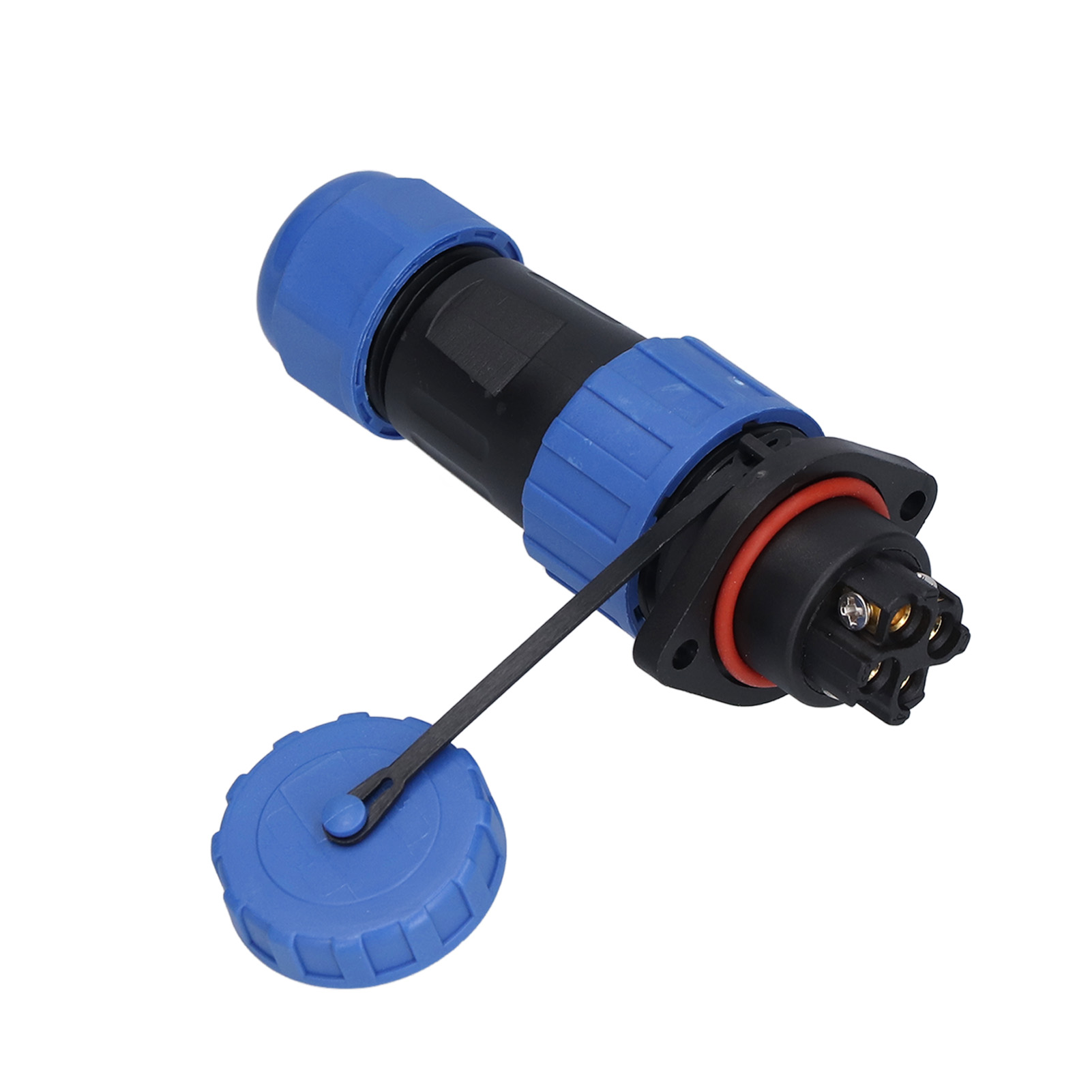 Ip68 Wasserdichter Luftfahrt-stromanschluss Mit Flansch Und Stoßanschluss 250 V 612 Mm Lp20 (4 Pins)