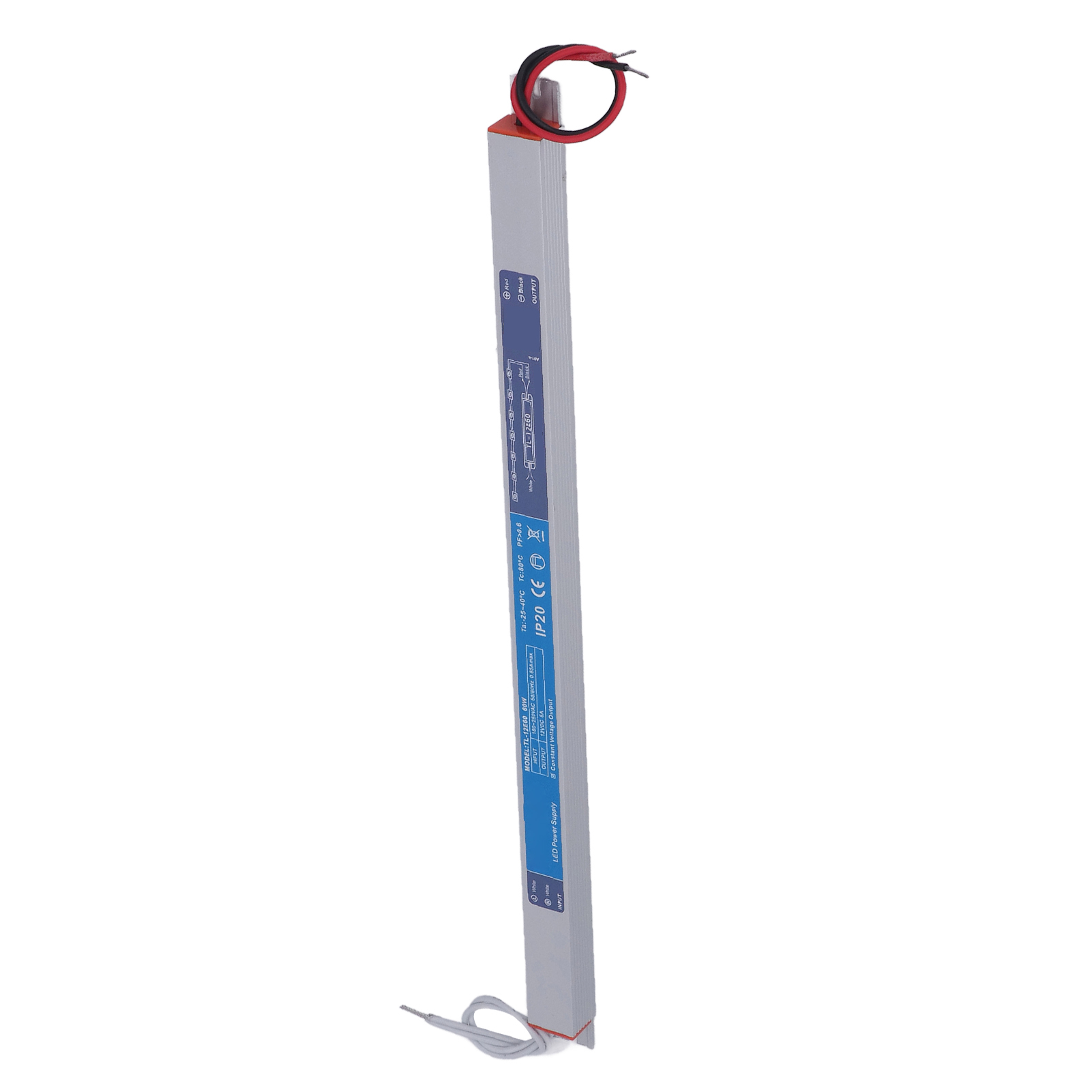Ultradünnes Led-netzteil Mit Konstantspannung Aus Aluminiumlegierung, 60 W, 180–250 V Ac, 12 V, 5 A