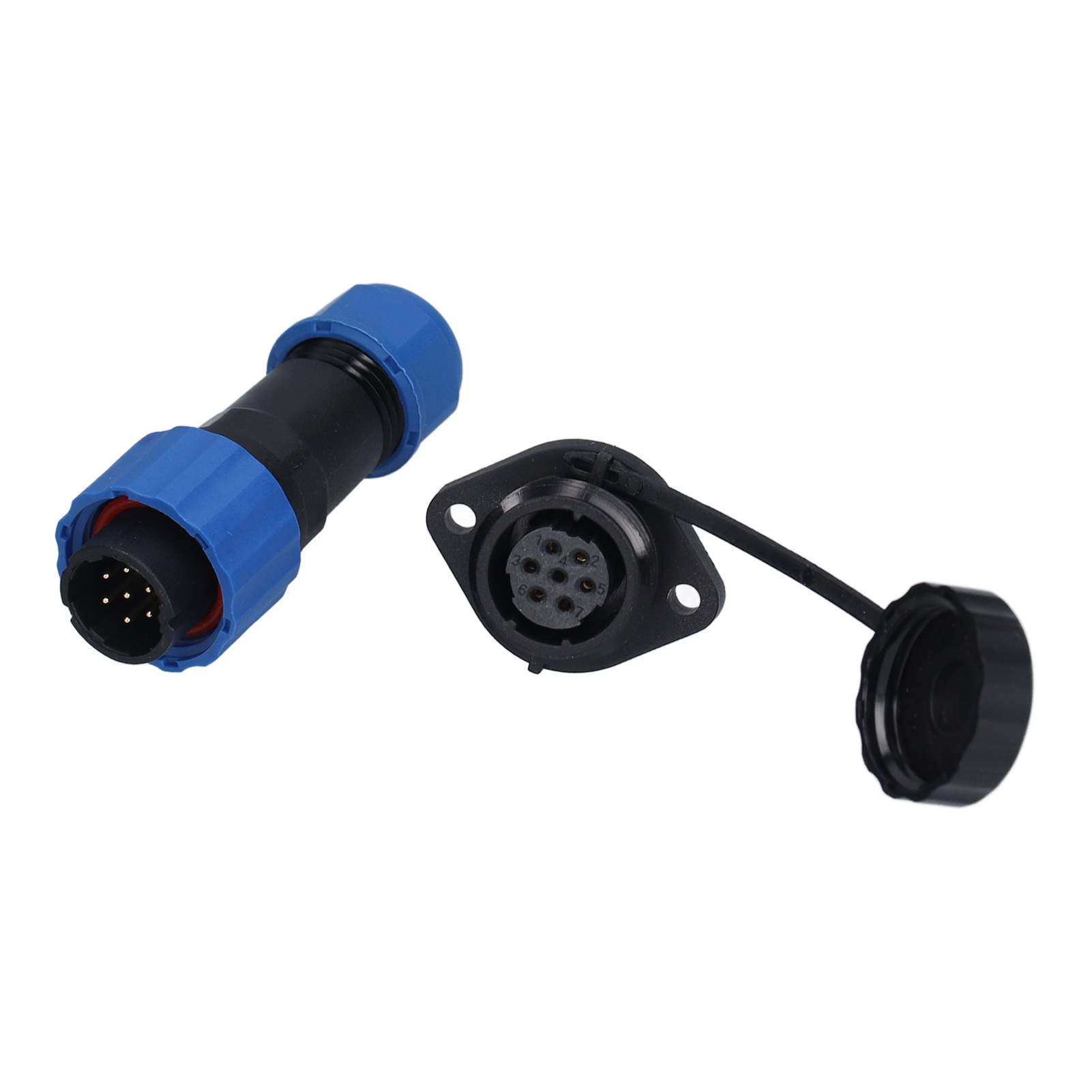 Sp16 Flansch-wasserdichtstecker Für Die Luftfahrt, Ip68, Stecker Und Buchse, 7-adrig (250 V 5 A)