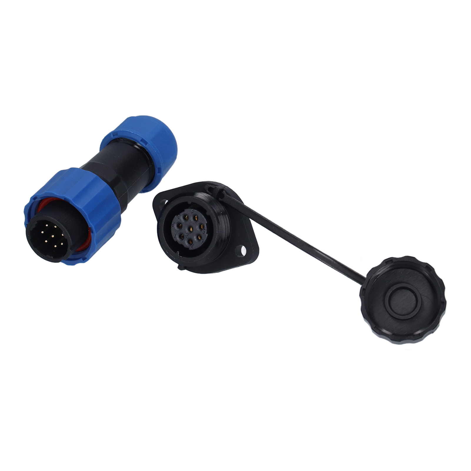 Sp16 Flansch-wasserdichtstecker Für Die Luftfahrt, Ip68, Stecker Und Buchse Stoßverbinder, 8 Leiter (250 V 5 A)