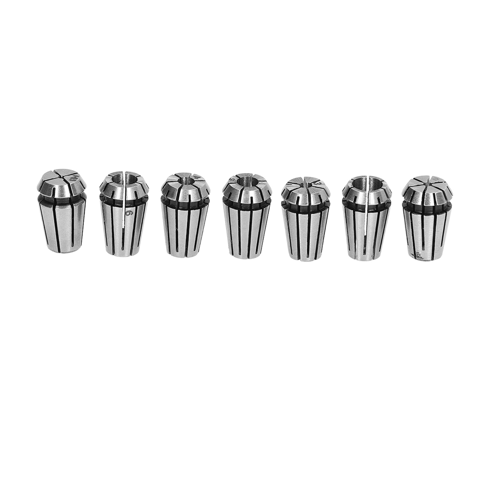 Satz Mit 7 Federbelasteten Spannzangen Für Fräsfutter, Bohrwerkzeuge Und Verlängerungsmuttern, 1,0 Mm Bis 7,0 Mm