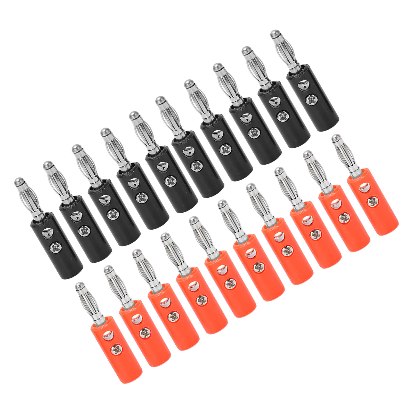 Rote Und Schwarze 4-mm-bananenstecker Aus Zinklegierung Für Lautsprecherkabel Und Audioverstärker