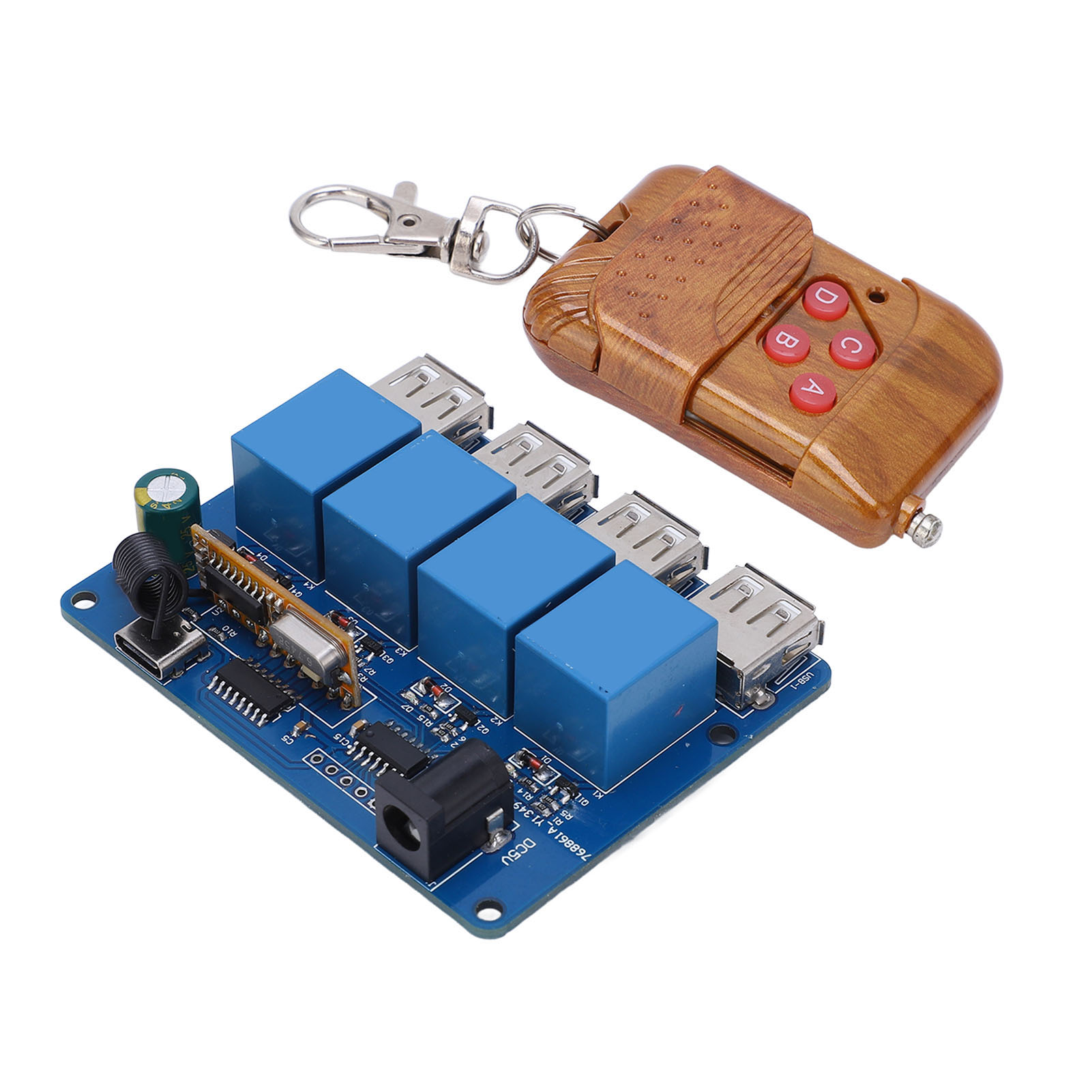 4-kanal-5v-gleichstrom-netzteilmodul, 2.1 Typ-c-gleichstromeingang, Usb-ausgang Mit Fernbedienung