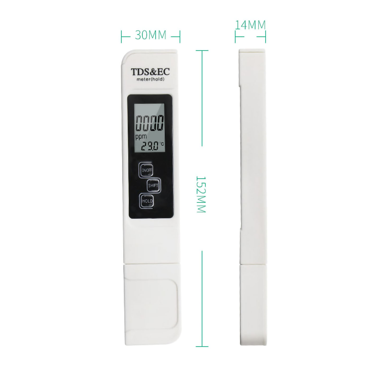 Tragbarer Und Kompakter 3-in-1 Tds Ec-tester Mit Lcd-bildschirm, Wasserqualitätsprüfstift Für Aquarium Und Schwimmbad (blau).