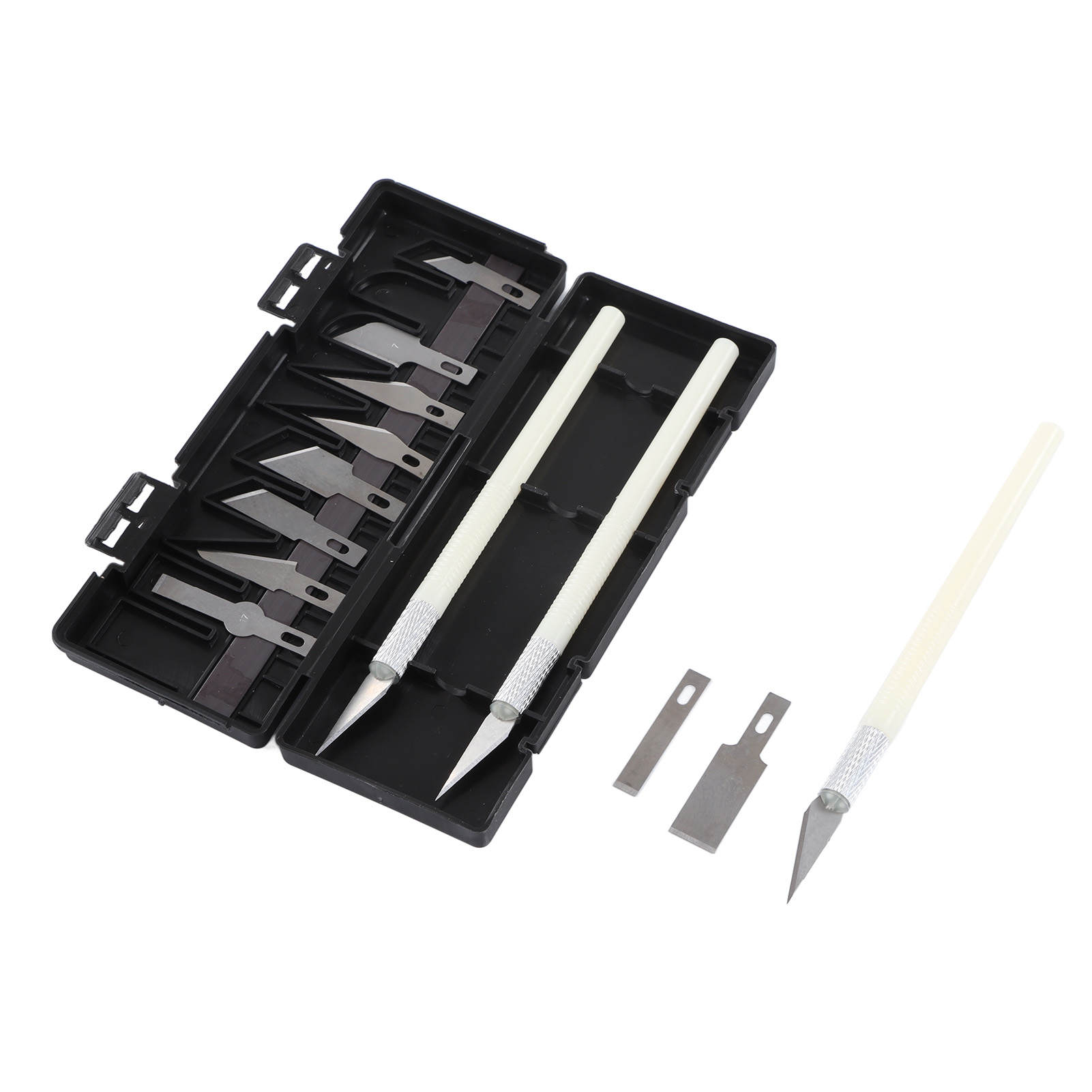 Set Aus 3 Präzisionsmessern Für Kreative Hobbys, Inklusive 10 Klingen, Ideal Zum Schnitzen Und Modellieren Von Kürbissen.