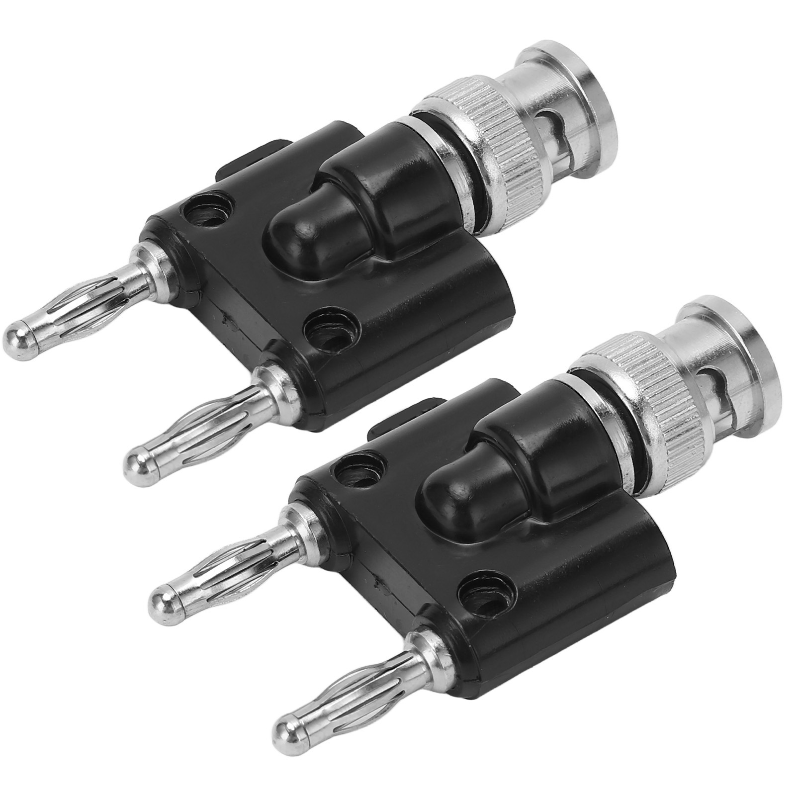 Satz Mit 2 Bnc-bananenstecker-adaptersteckern (männlich) Auf 2-reihige Lautsprecheranschlüsse, Teilenummer J.20021, 4 Mm