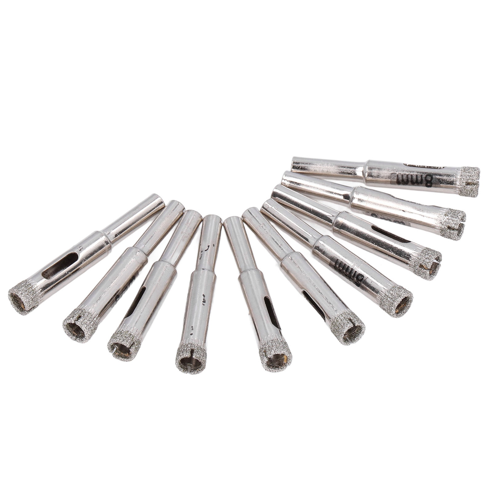 Set Mit 10 Gelöteten 8-mm-diamantbohrern Für Glas, Granit, Marmor Und Fliesen.