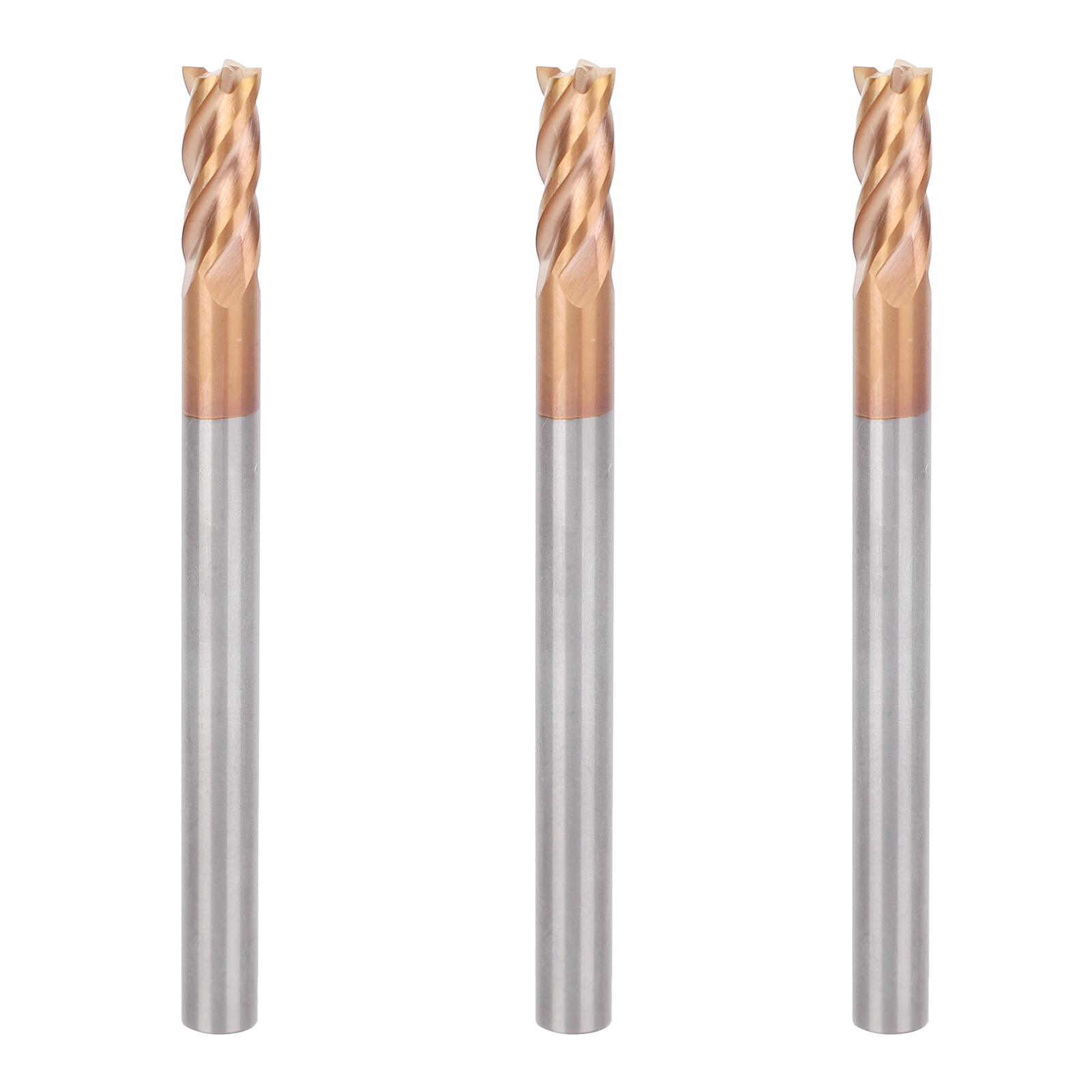 Satz Mit 3 Wolframstahl-fräsern, 4 Fultes, Für Cnc-bearbeitung, Industriewerkzeuge, 4 X 50 X 4t