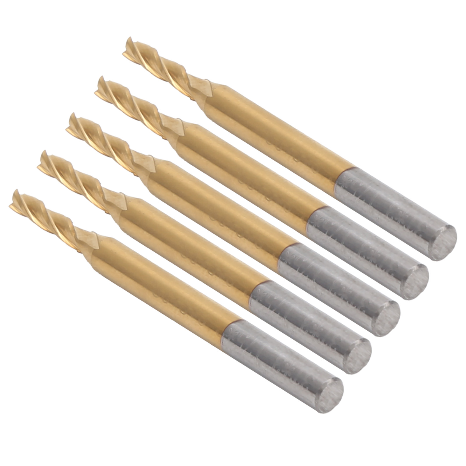 Flachfräser Mit 3 Schneiden, Titanbeschichtet, Für 3d-gravur, Bohrwerkzeug, 3,175 X 2 X 8 X 40