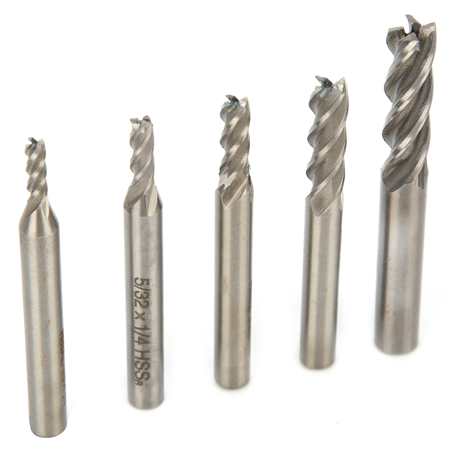 Set Mit 5 Professionellen Hss-fräsern Für Cnc-fräs-, Gravier- Und Andere Anwendungen.