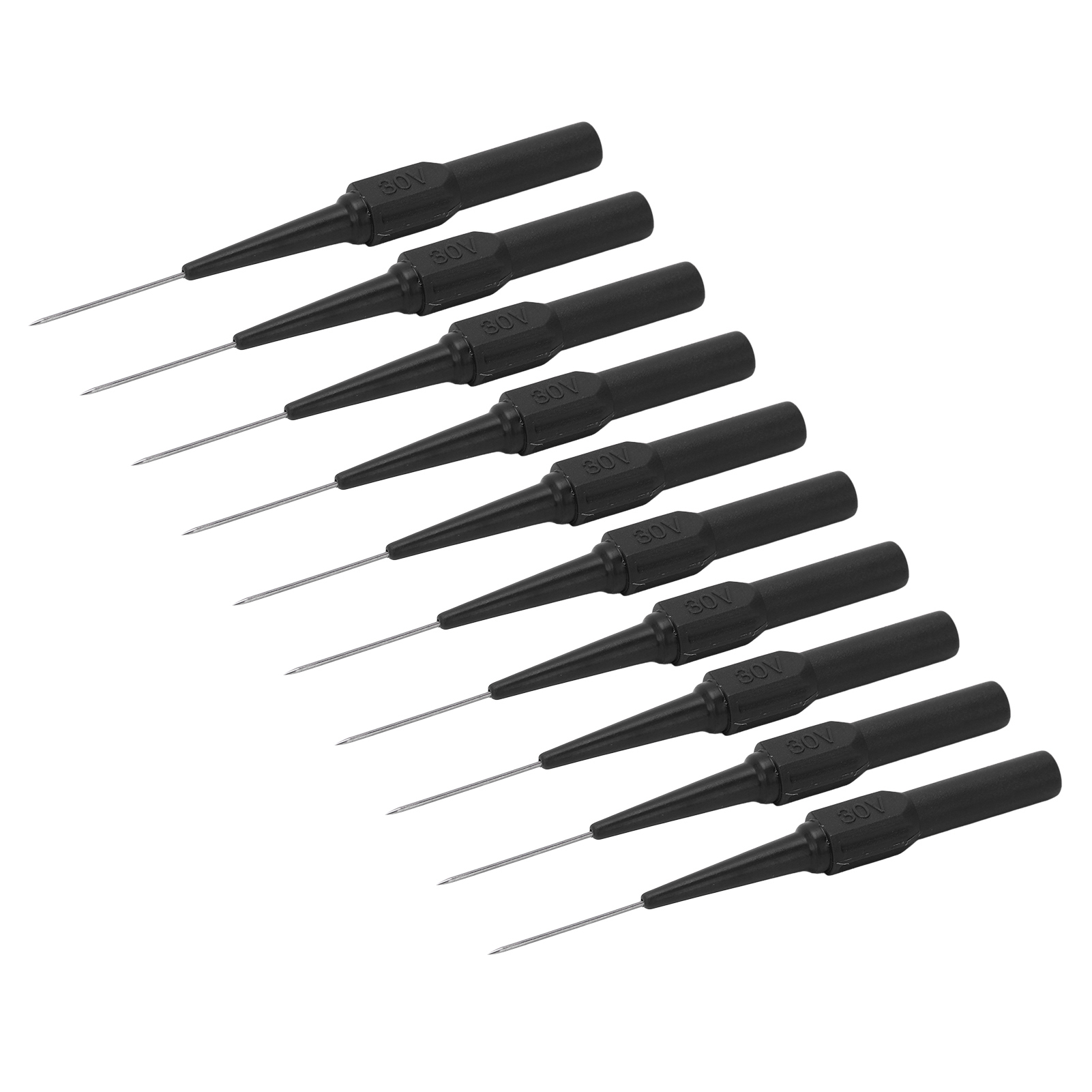 Packung Mit 10 Prüfspitzen 26.010 0,7 Mm, 4,0 Mm Buchse, Für Prüfgeräte, Schwarz