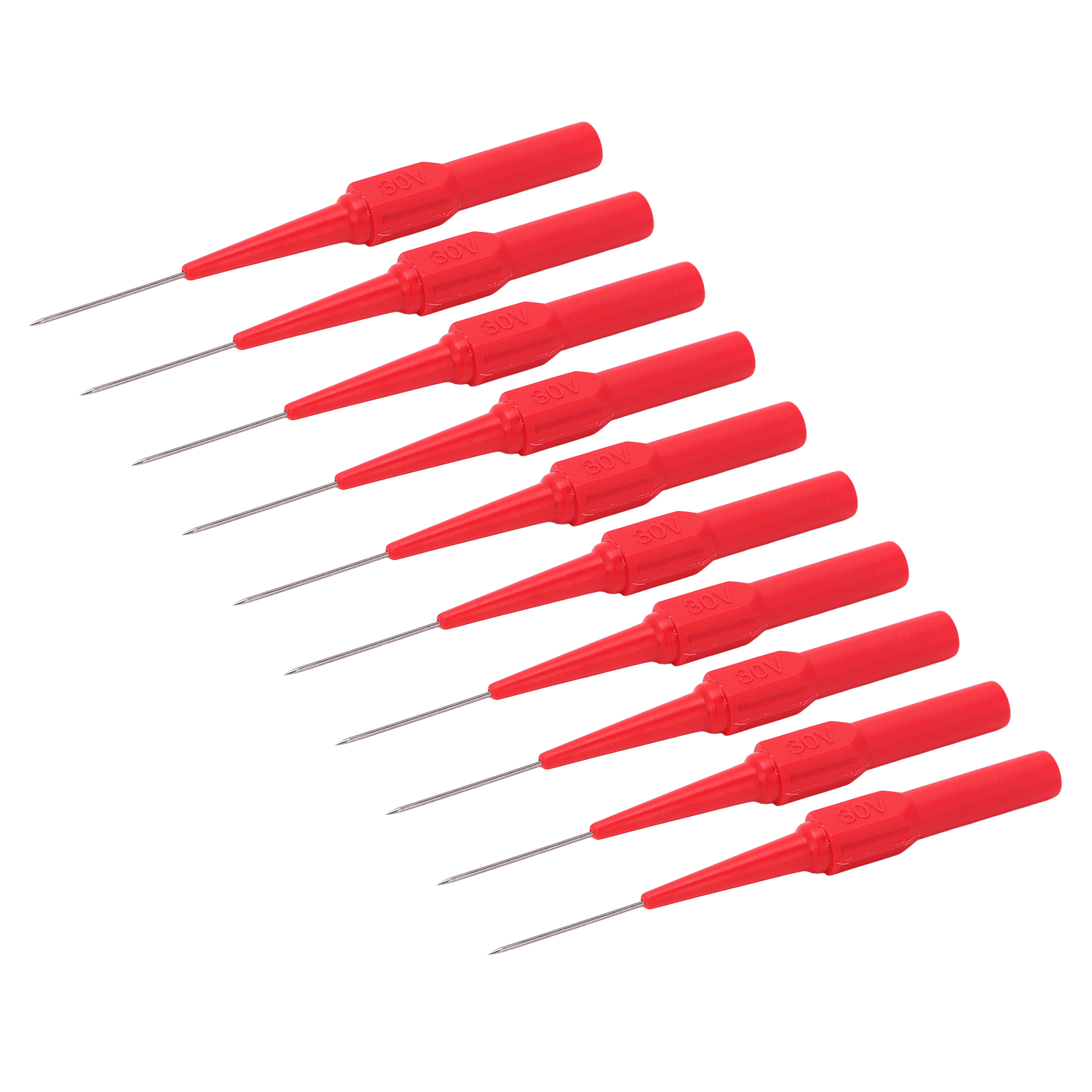 Packung Mit 10 Prüfspitzen 26.010 0,7 Mm, 4,0 Mm Buchse, Für Prüfgeräte (rot)