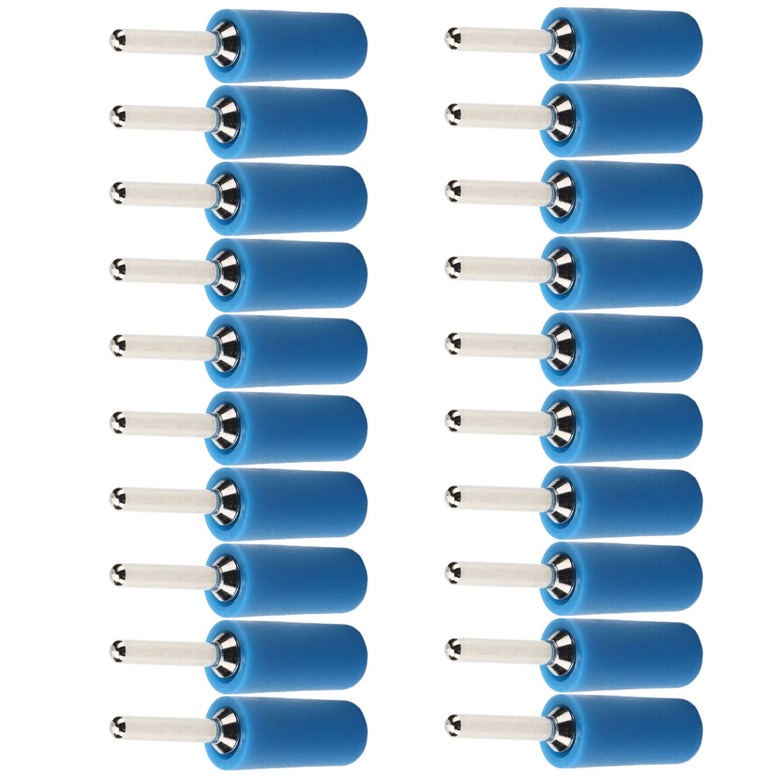 Set Mit 20 Wasserdichten 2-mm-bananensteckern Aus Vernickeltem Messing (blau)