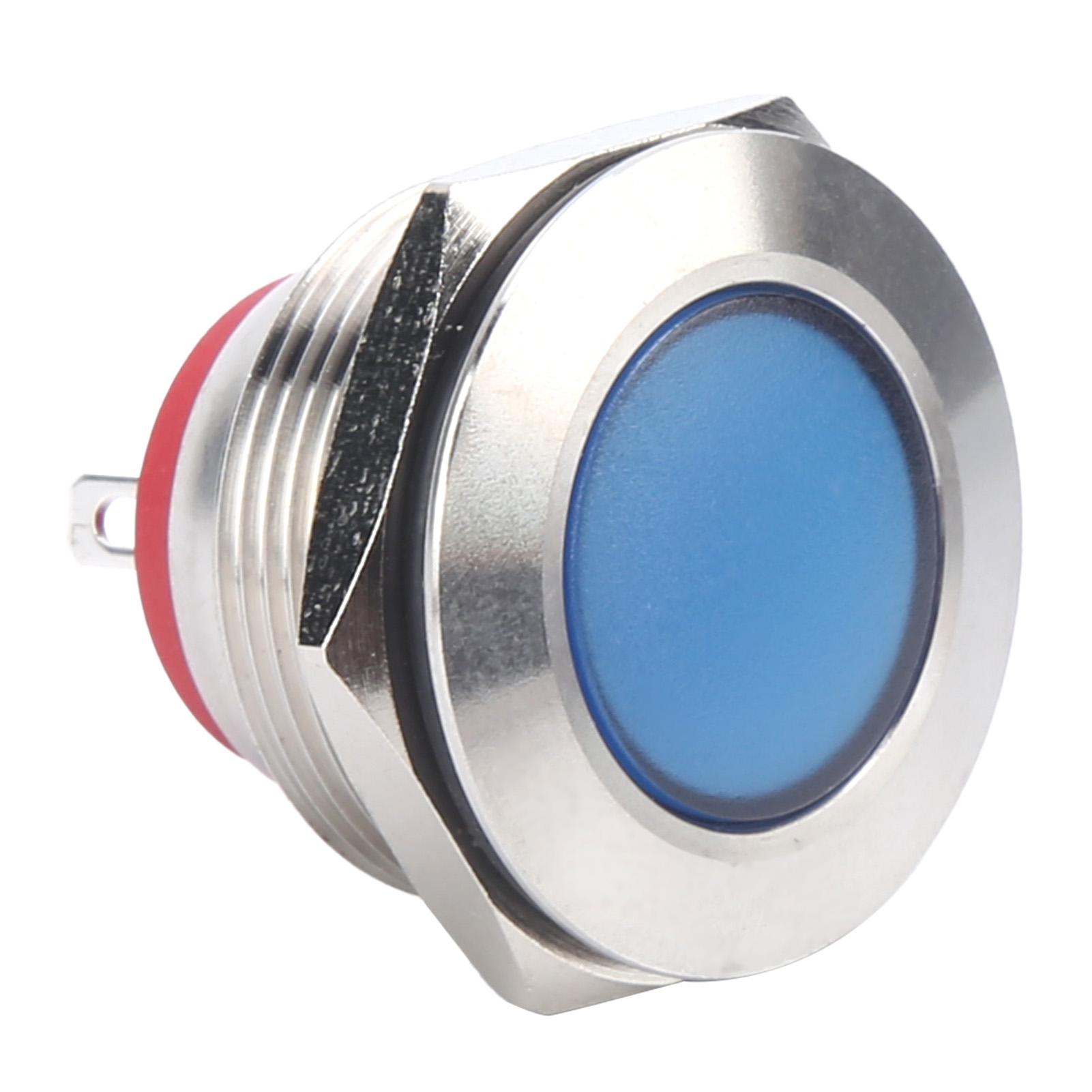 22-mm-led-anzeigeleuchte Aus Vernickeltem Messing, Wasserdicht, Universell, Blau, 6 V