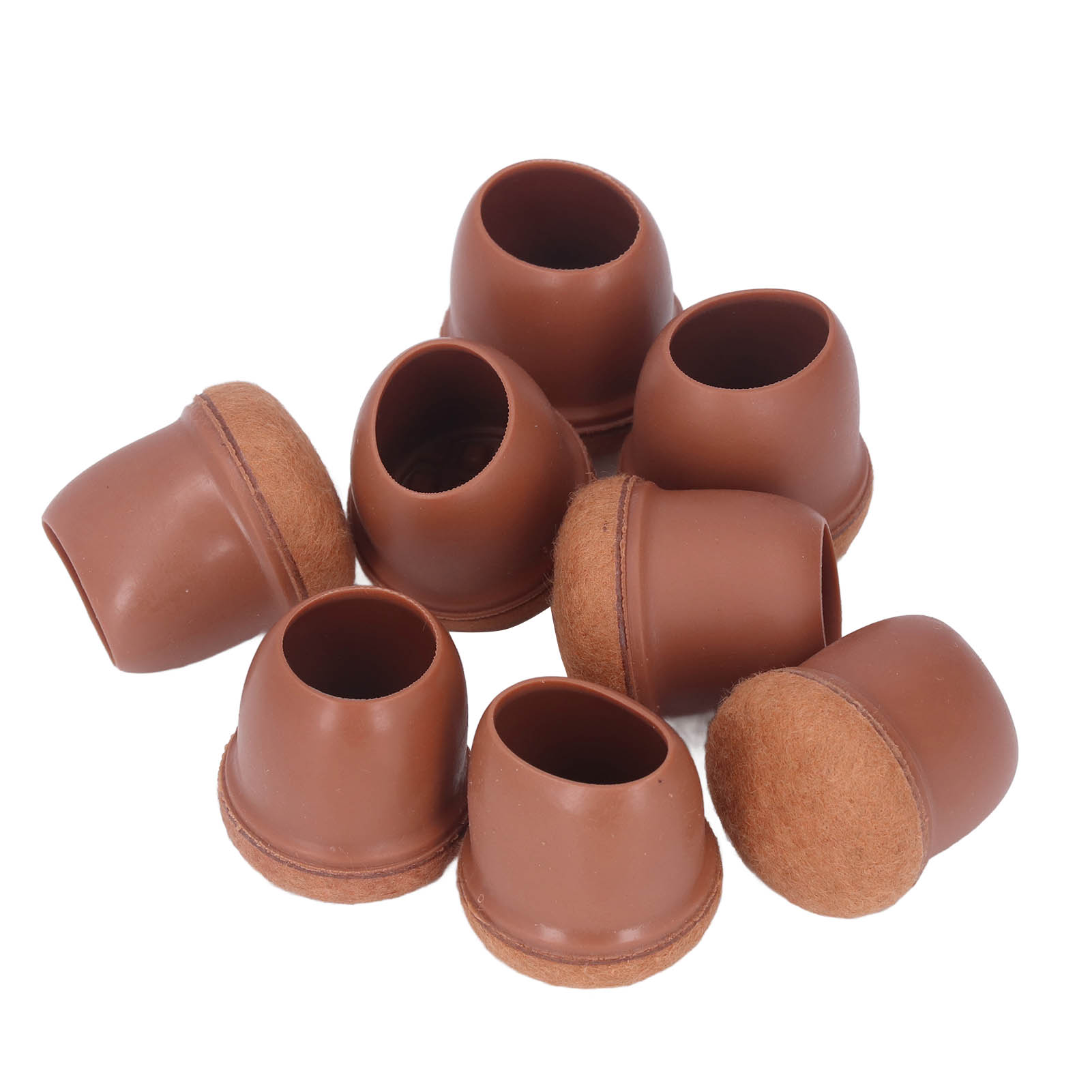 Set Mit 8 Stuhlbeinschonern Aus Tpe Für Böden, Kompatibel Mit Tischen Und Hockern, Braun, Größe M.