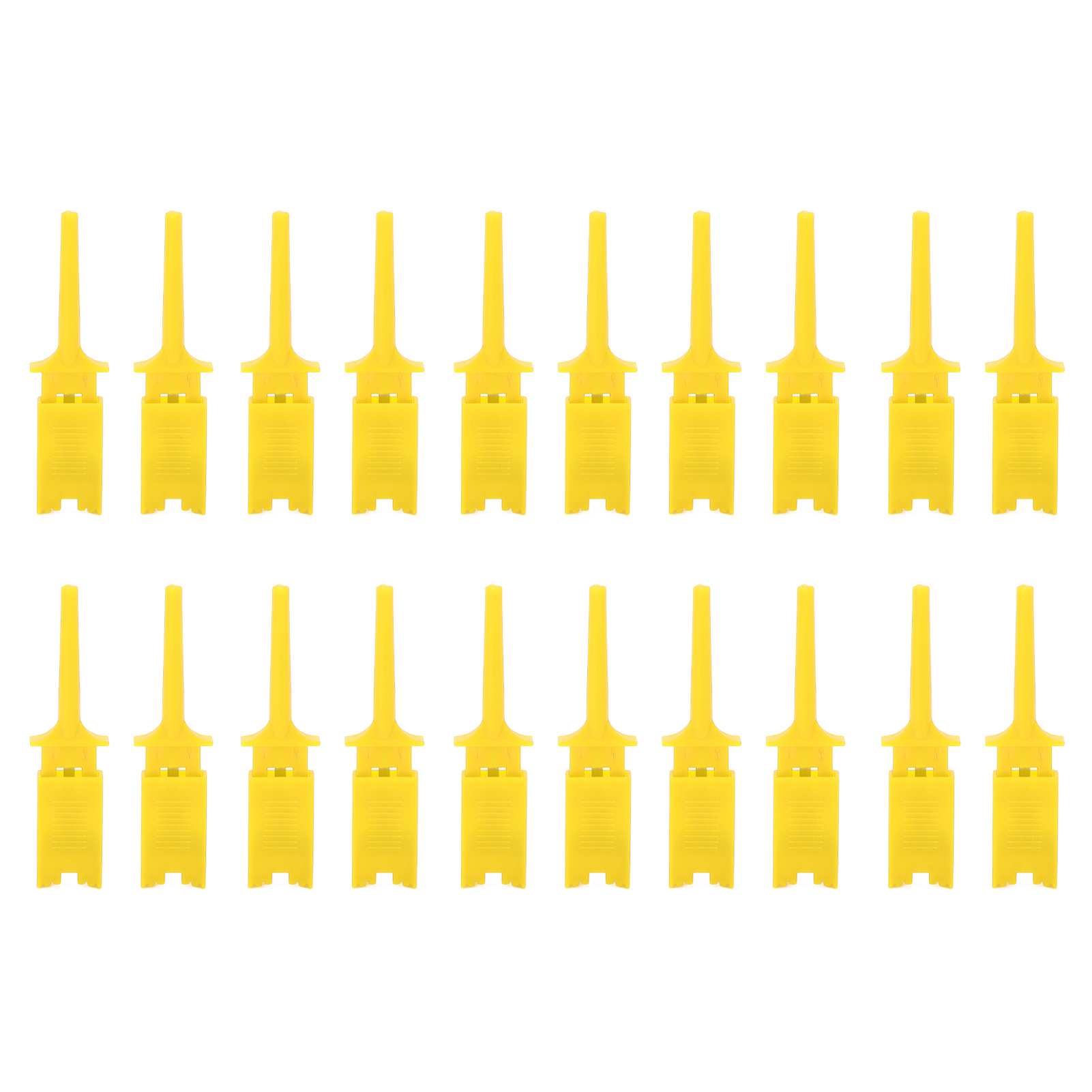 20 Flache Prüfhaken Aus Reinem Kupfer Für Präzise Und Flexible Schaltungen. Ersatzteile Für Prüfvorrichtungen. Farbe: Gelb.