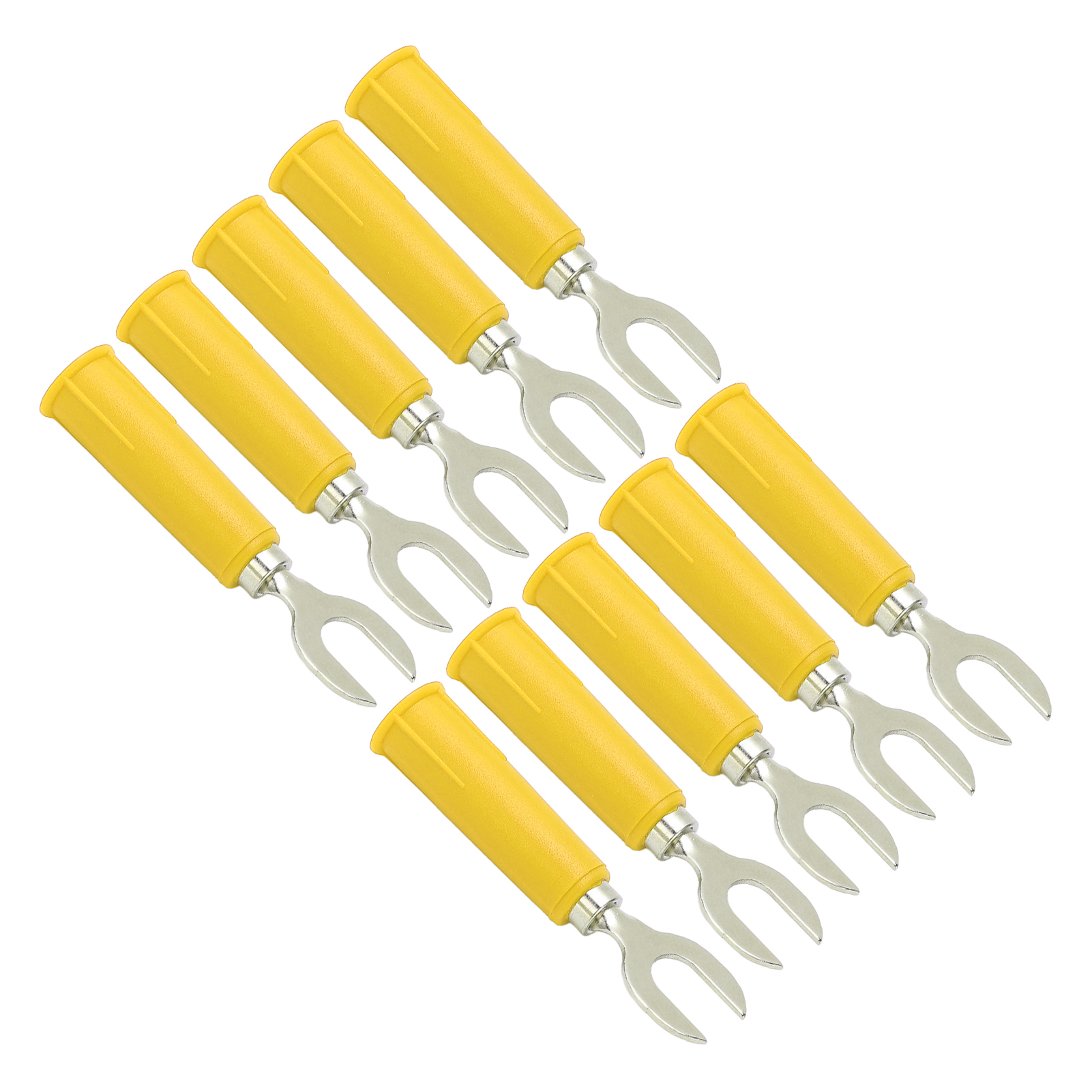 Packung Mit 10 Y-förmigen Bananensteckern, 6 Mm, U-förmig, Hochdruck, Für Elektronische Und Industrielle Geräte (gelb).