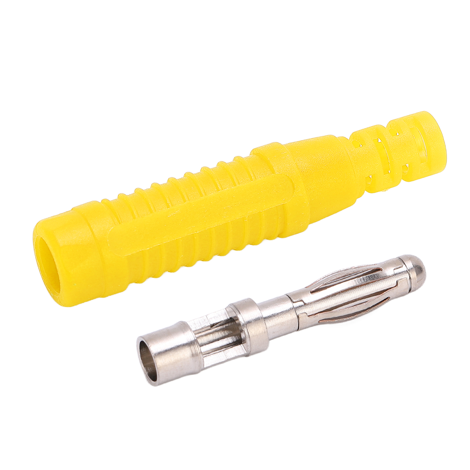 Packung Mit 10 Roten Kupfer-bananensteckern, 4-mm-stecker Mit Gehäuse Für Testgeräte, Gelb
