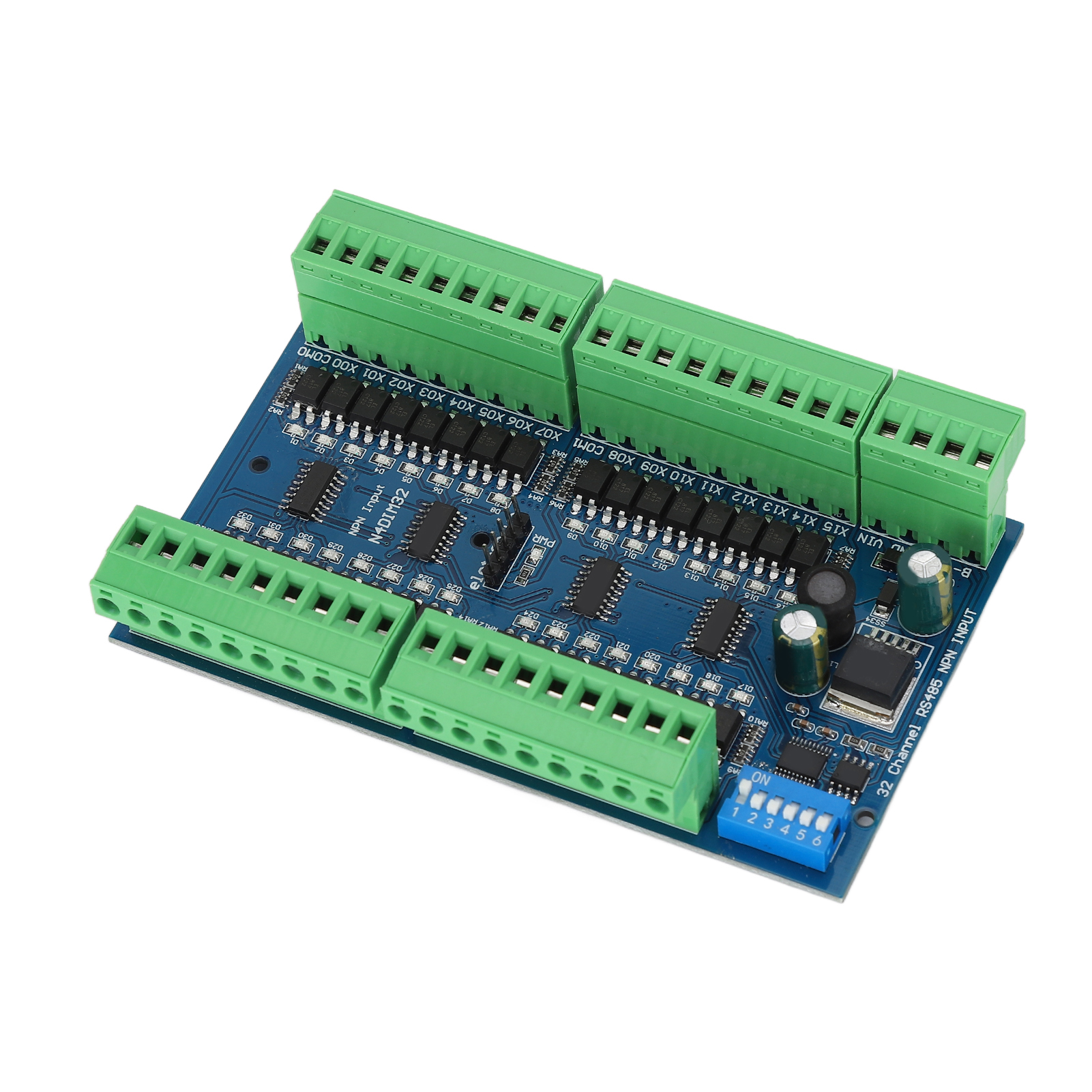 32-kanal-rs485-eingangscontroller Für Din-schienenmontage, Isoliert, Sps-schalter-datenerfassungskarte, Npn-modul, Niedriger Pegel