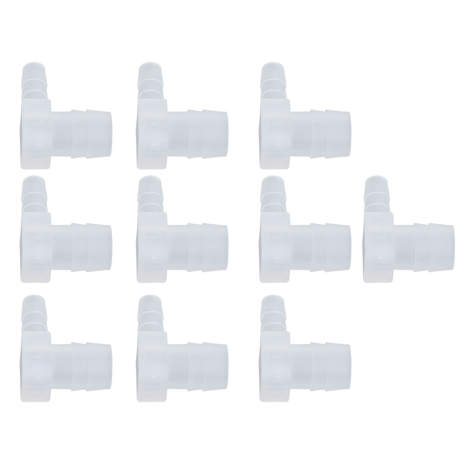 Packung Mit 10 Kunststoff-schlauchverschraubungen Mit Widerhaken, 90°-winkelreduzierstücke, Typ L, 12 X 6 Mm
